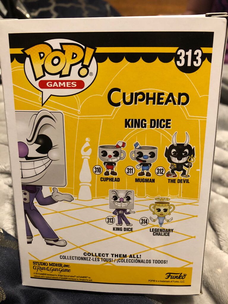 Cuphead -313- King Dice [Yellow Tux Chase] - Cuphead vinyl figure collectible [Barcode 889698269681] - Main Image 2