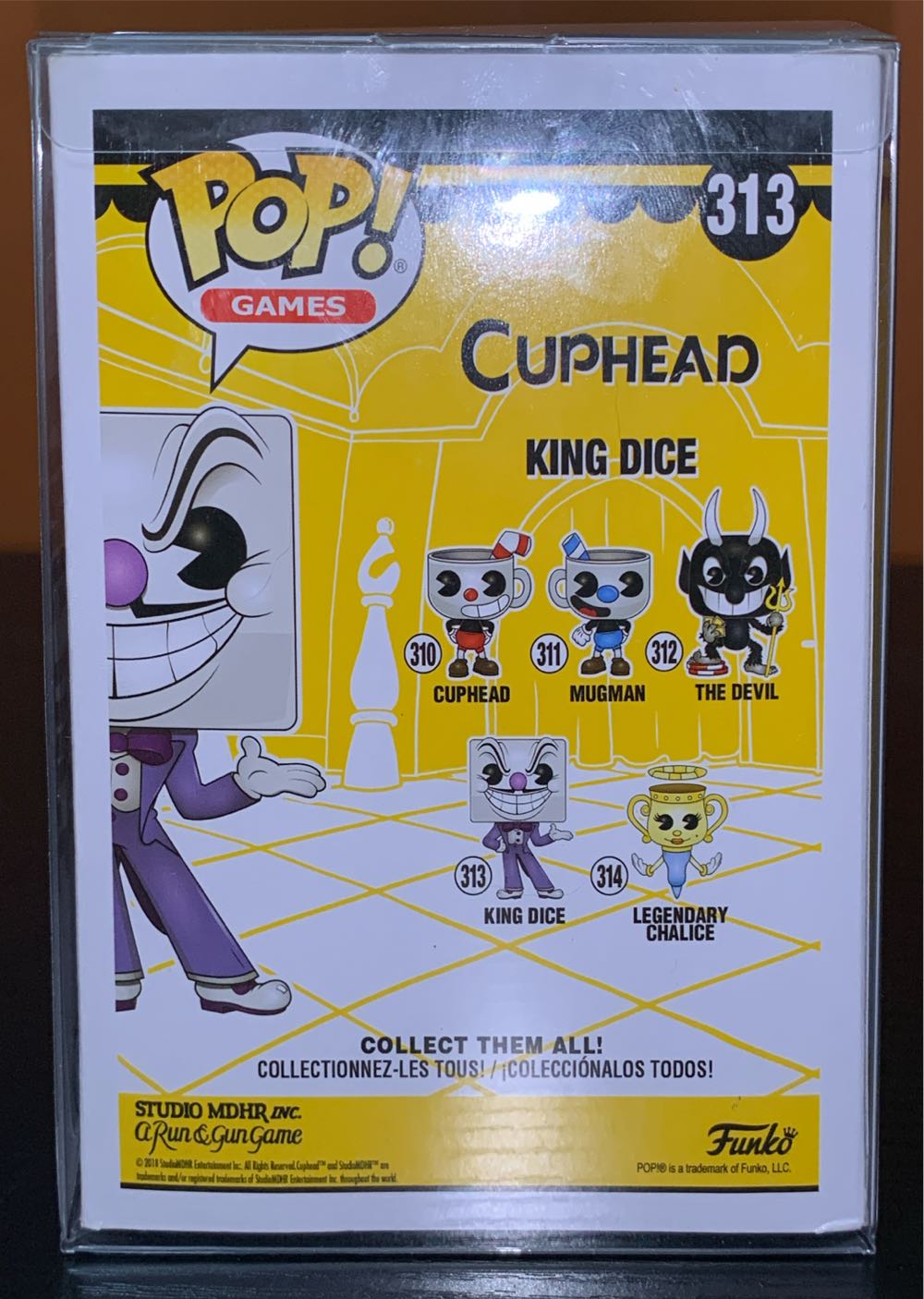 Cuphead -313- King Dice [Yellow Tux Chase] - Cuphead vinyl figure collectible [Barcode 889698269681] - Main Image 3