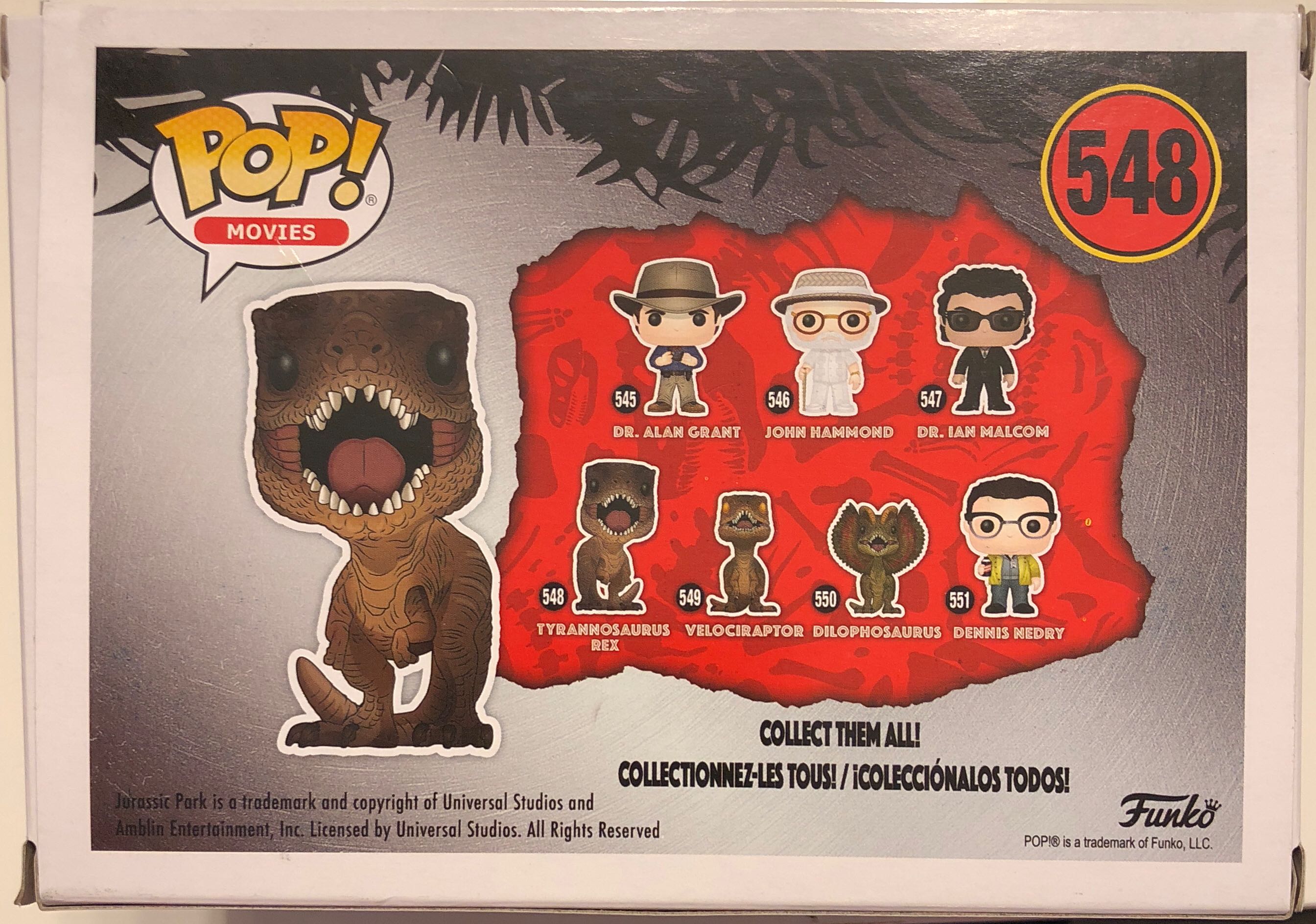 Tyrannosaurus Rex #548 - Jurassic Park vinyl figure collectible [Barcode 889698267342] - Main Image 3