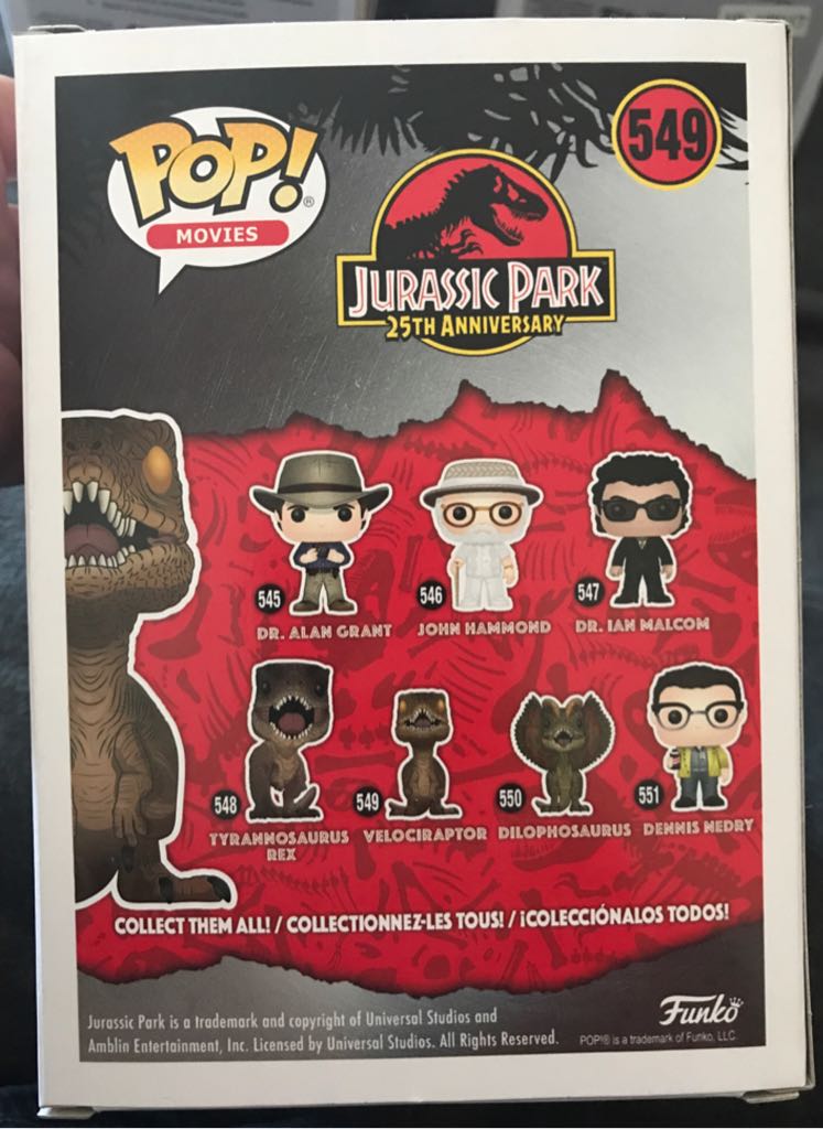 Velociraptor - Jurassic Park vinyl figure collectible [Barcode 889698267359] - Main Image 2