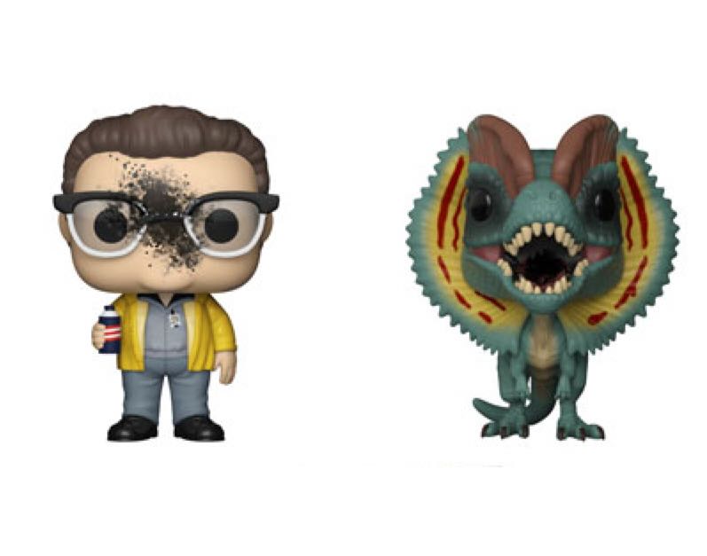 Dennis Nedry & Dilophosaurus (2 Pack) - Jurassic Park vinyl figure collectible [Barcode 889698294515] - Main Image 2