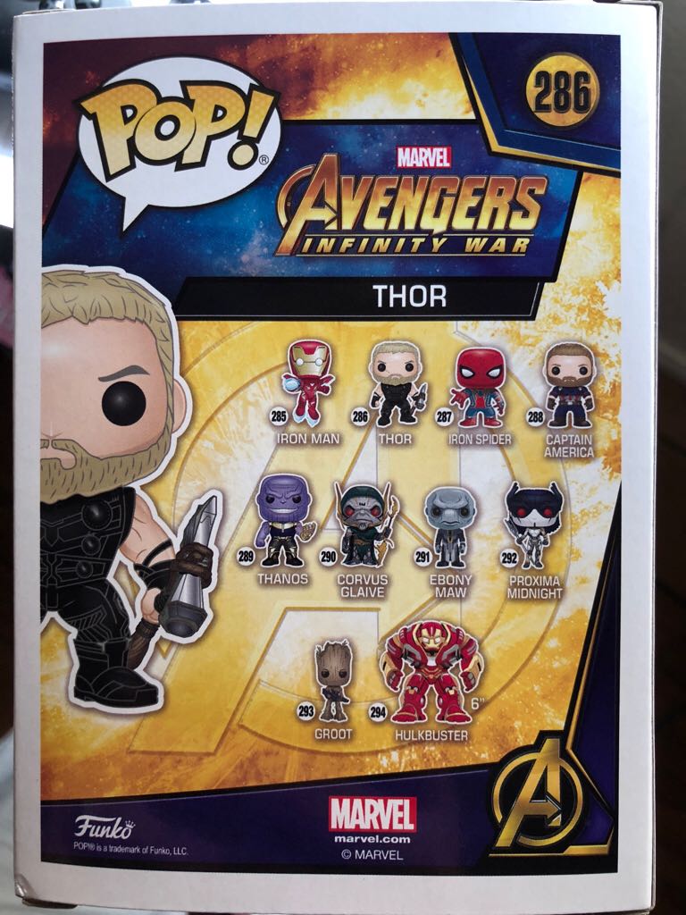 Thor - Avengers: Infinity War vinyl figure collectible [Barcode 889698264648] - Main Image 2