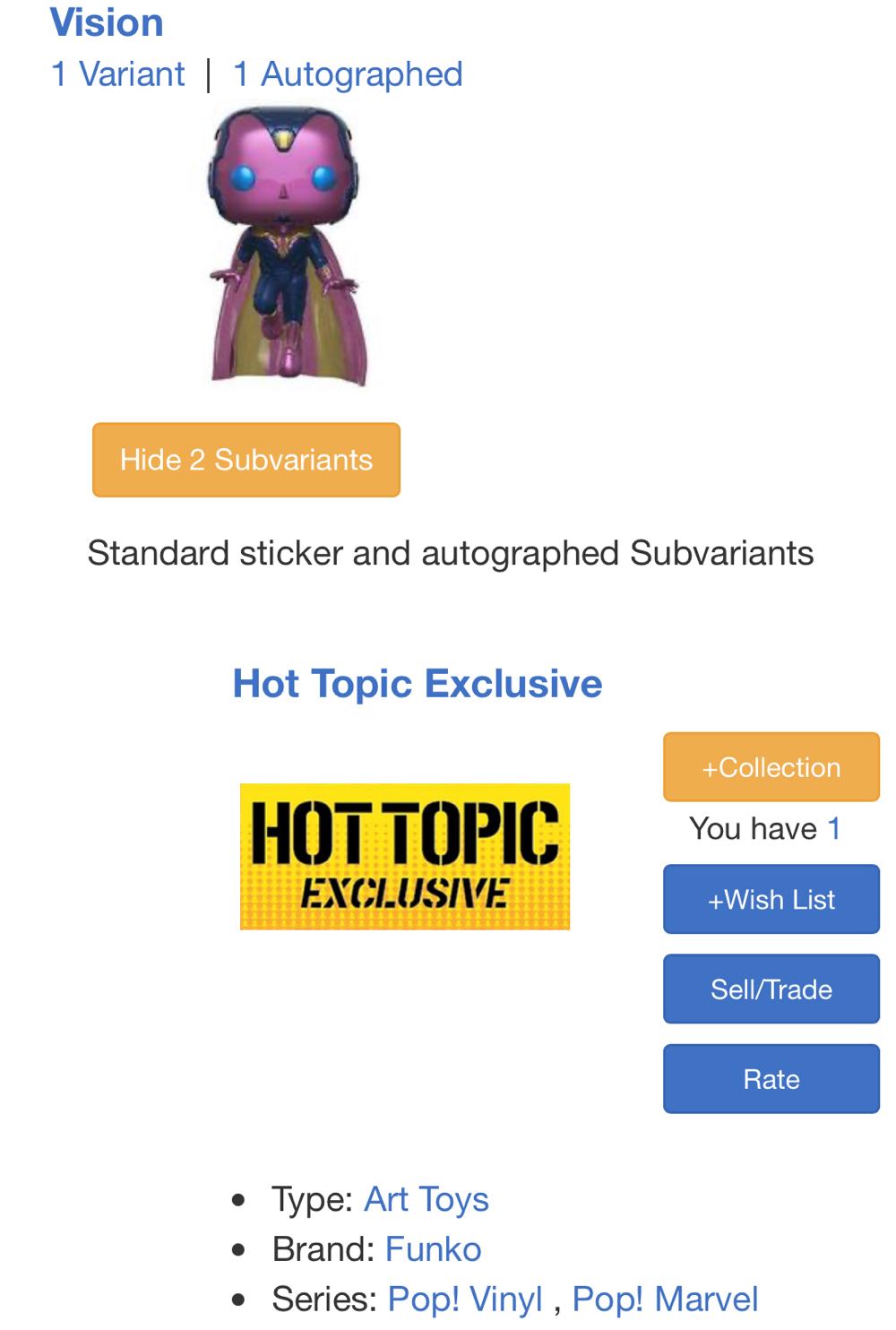 Vision - Avengers: Infinity War vinyl figure collectible [Barcode 889698295468] - Main Image 4