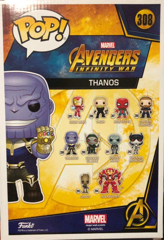 Thanos (10 Inch Bobblehead) - Avengers: Infinity War vinyl figure collectible [Barcode 889698288934] - Main Image 2
