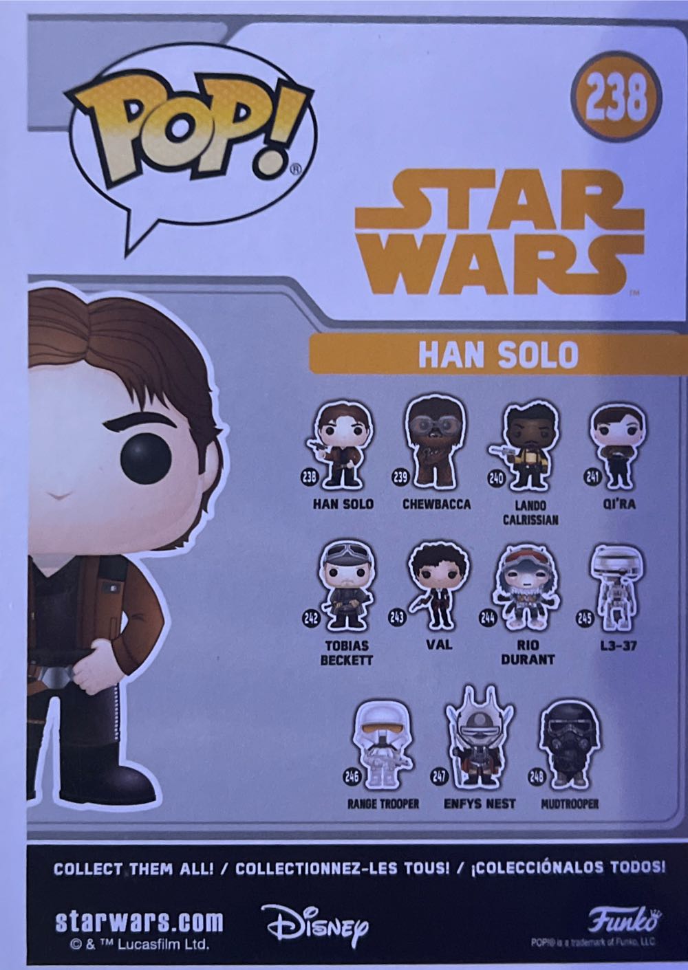 Han Solo - Star Wars vinyl figure collectible [Barcode 889698269742] - Main Image 3