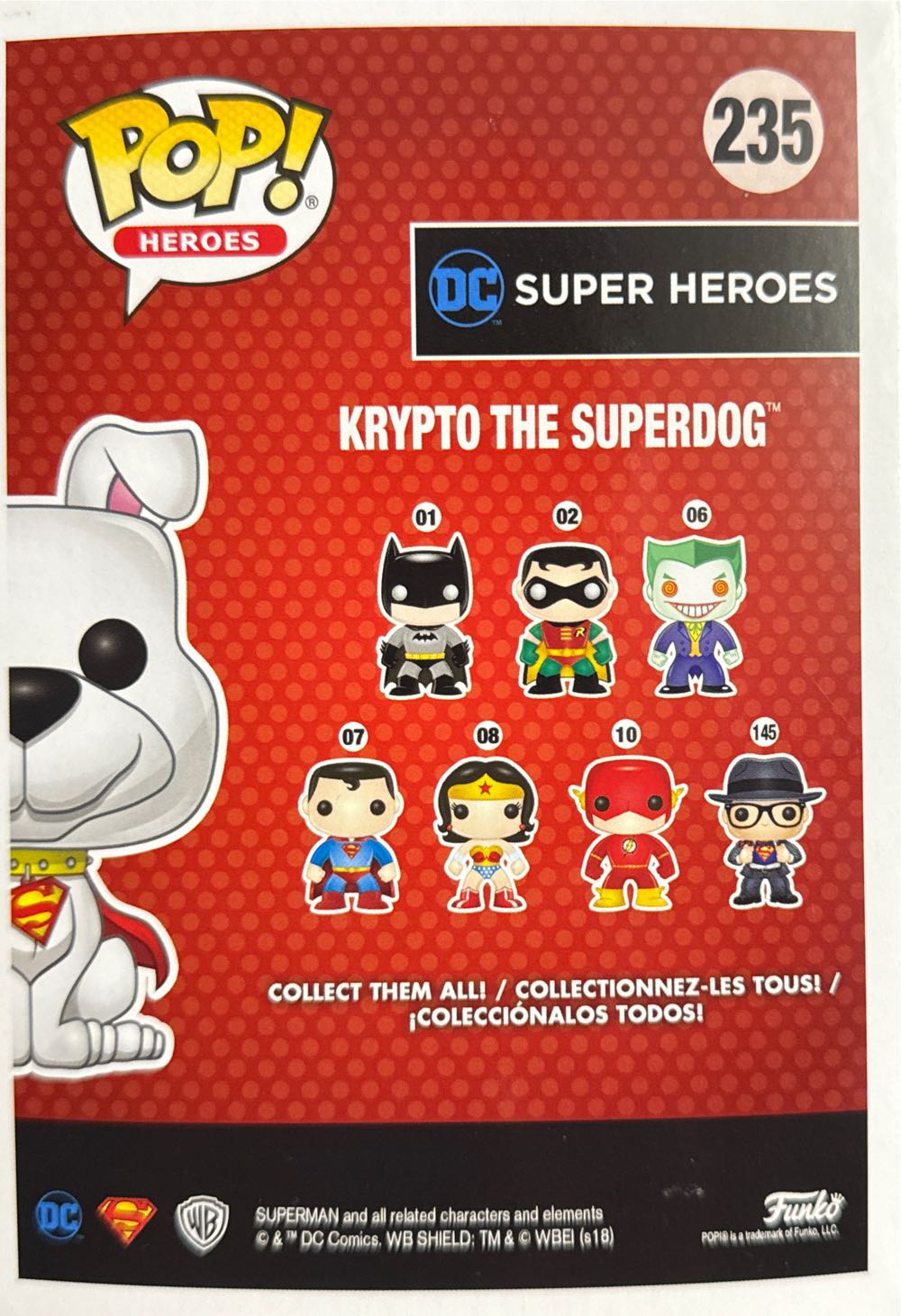 DC:  235 Krypto The Superdog - DC Universe vinyl figure collectible [Barcode 889698303699] - Main Image 3