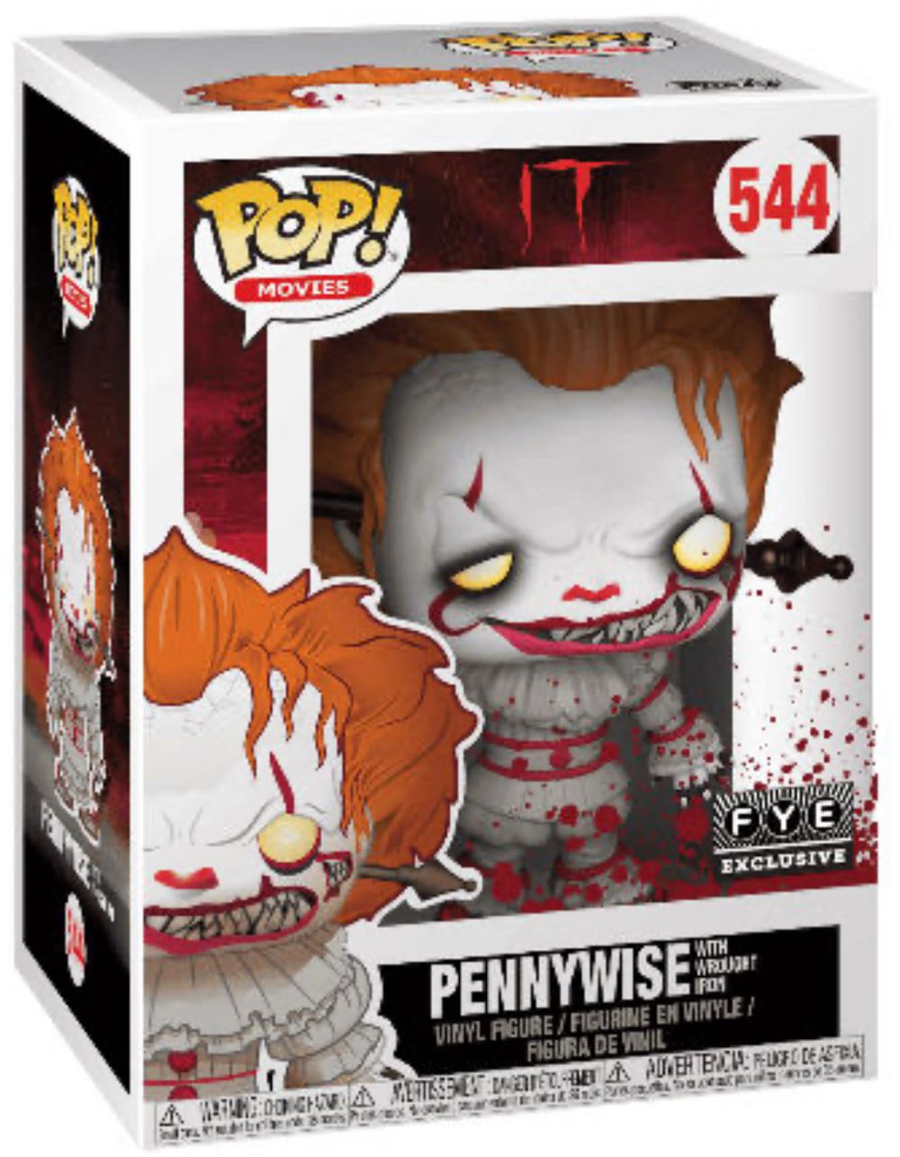 It:  544 Pennywise (with wrought iron) - It vinyl figure collectible [Barcode 889698295284] - Main Image 3