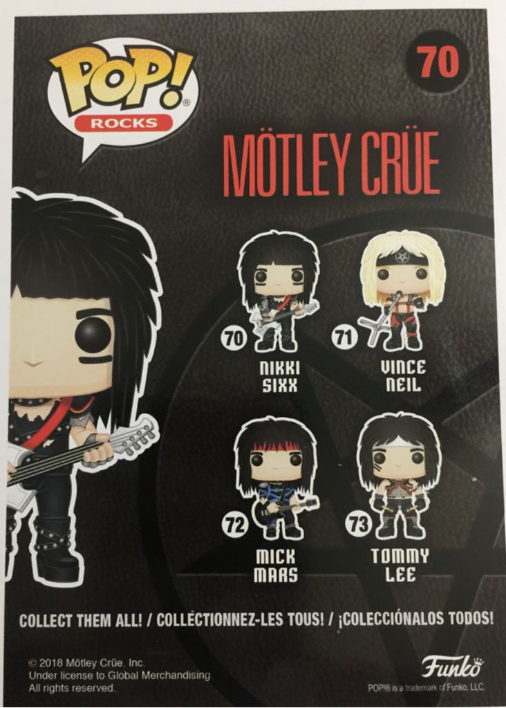 Nikki Sixx - Musicians vinyl figure collectible [Barcode 889698302098] - Main Image 2