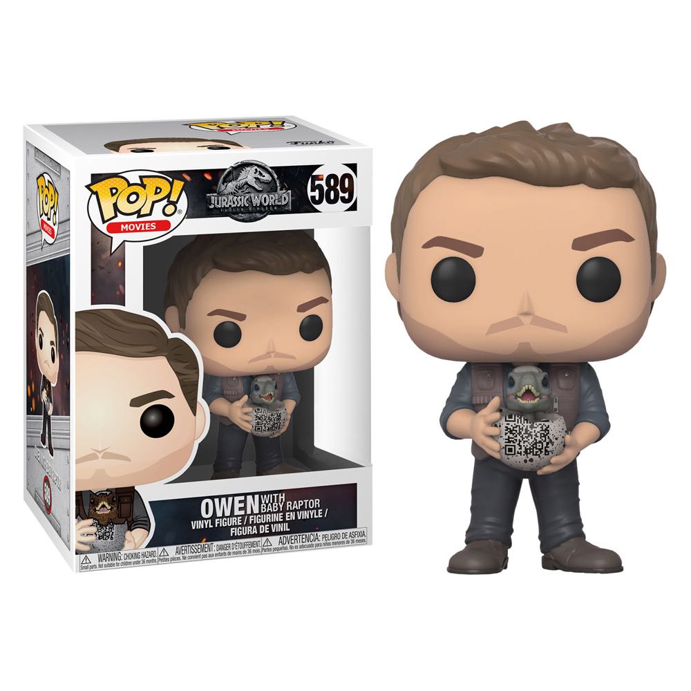 Owen with Baby Raptor - Jurassic World vinyl figure collectible [Barcode 889698309905] - Main Image 3