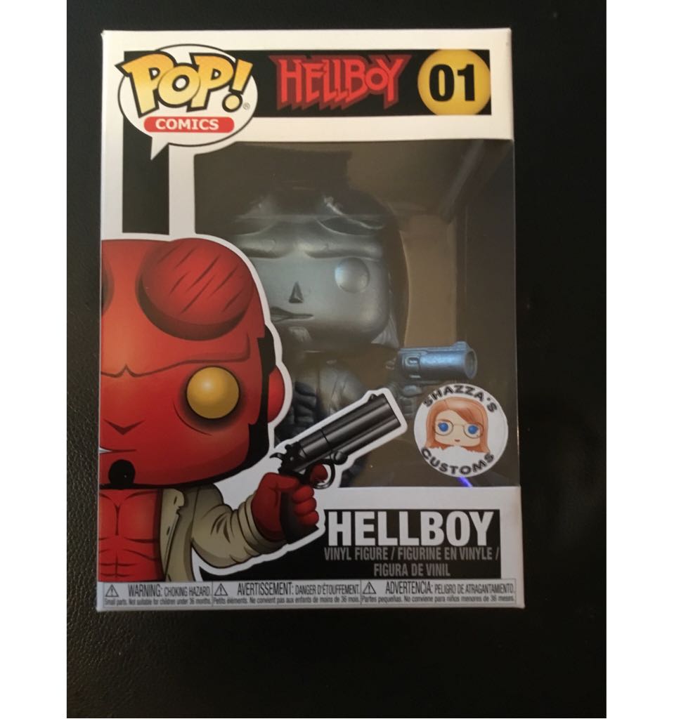 Custom: Shazz Pearce: Hellboy Blue Metallic  vinyl figure collectible - Main Image 2