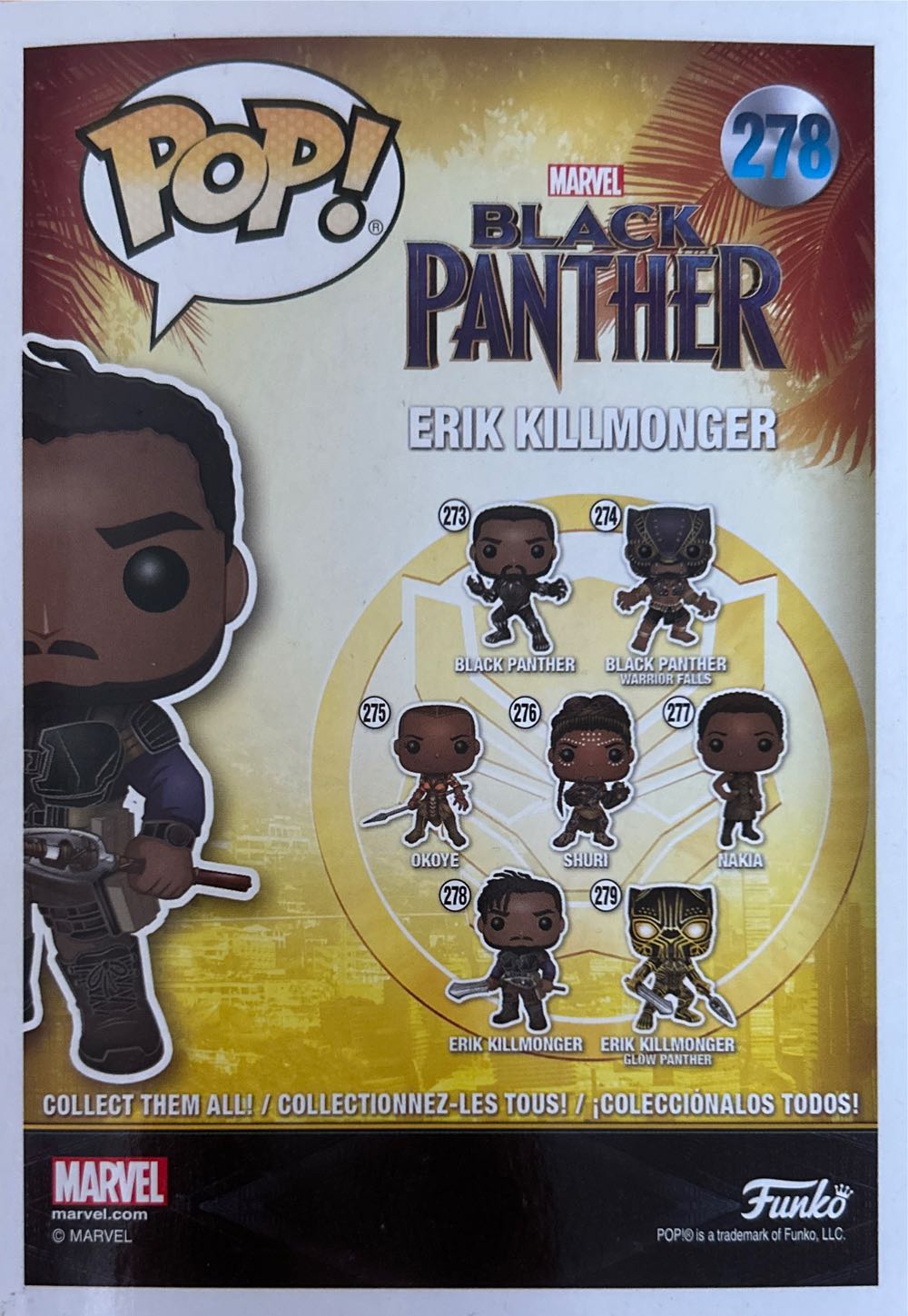#278 MARVEL: Black Panther: Erik Killmonger - Marvel Universe vinyl figure collectible [Barcode 889698233507] - Main Image 3