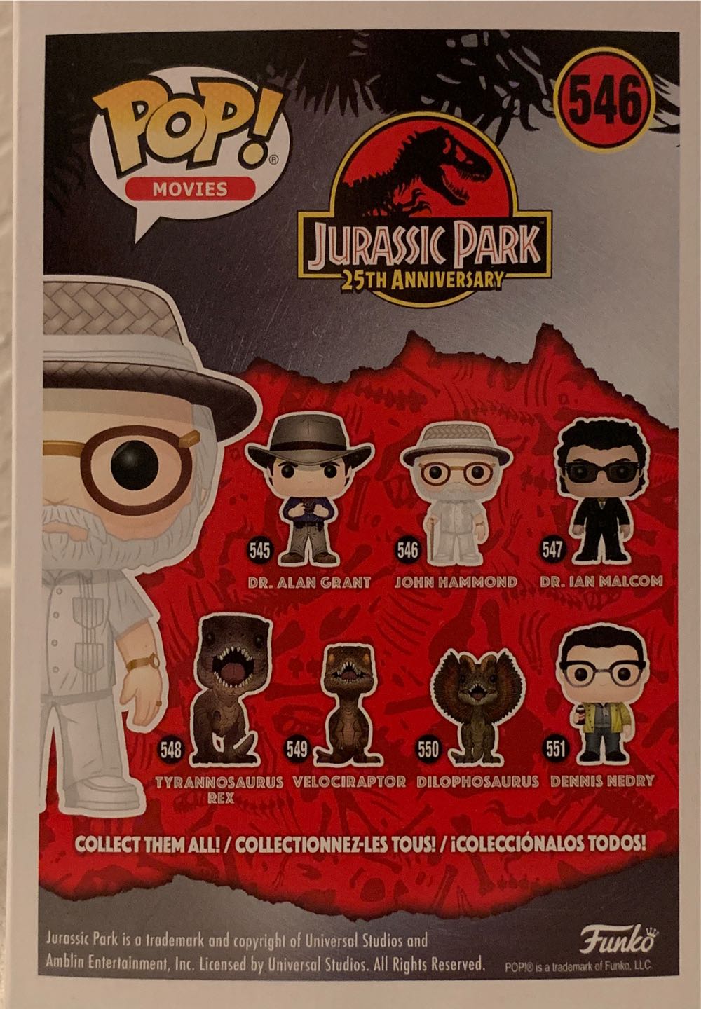 John Hammond - Jurassic Park vinyl figure collectible [Barcode 889698267328] - Main Image 2