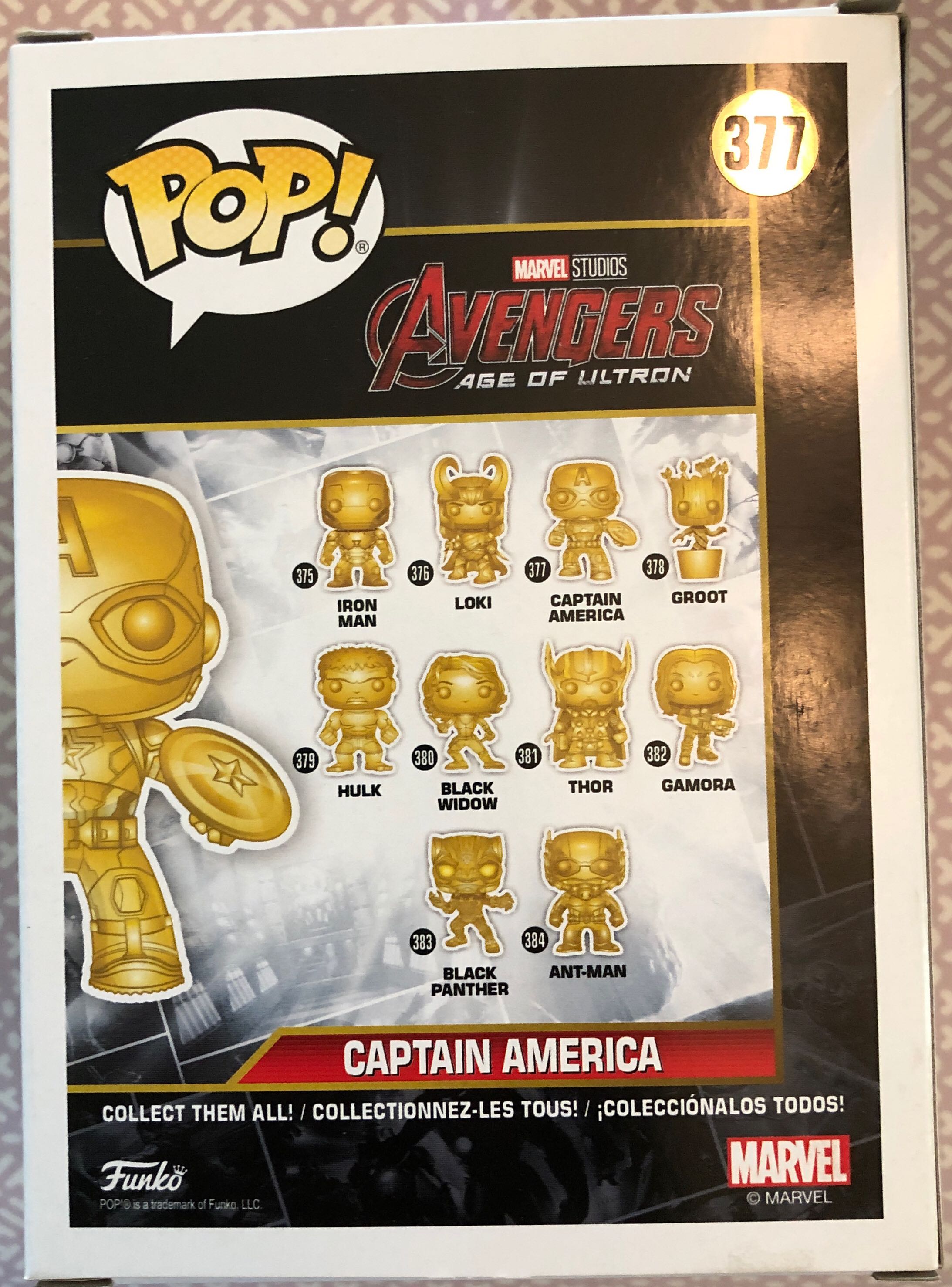 Captain America - 377  - (golden Edition) Marvel Studios - The First Ten Years - Funko Pop - Marvel Universe vinyl figure collectible [Barcode 889698335157] - Main Image 2
