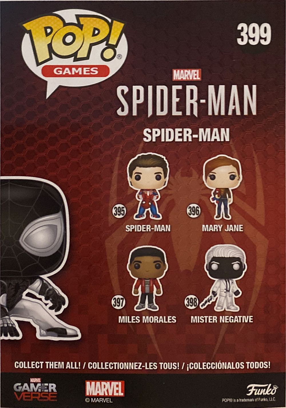 Spider-Man Pop! 399 - Spider-Man vinyl figure collectible [Barcode 889698312943] - Main Image 3