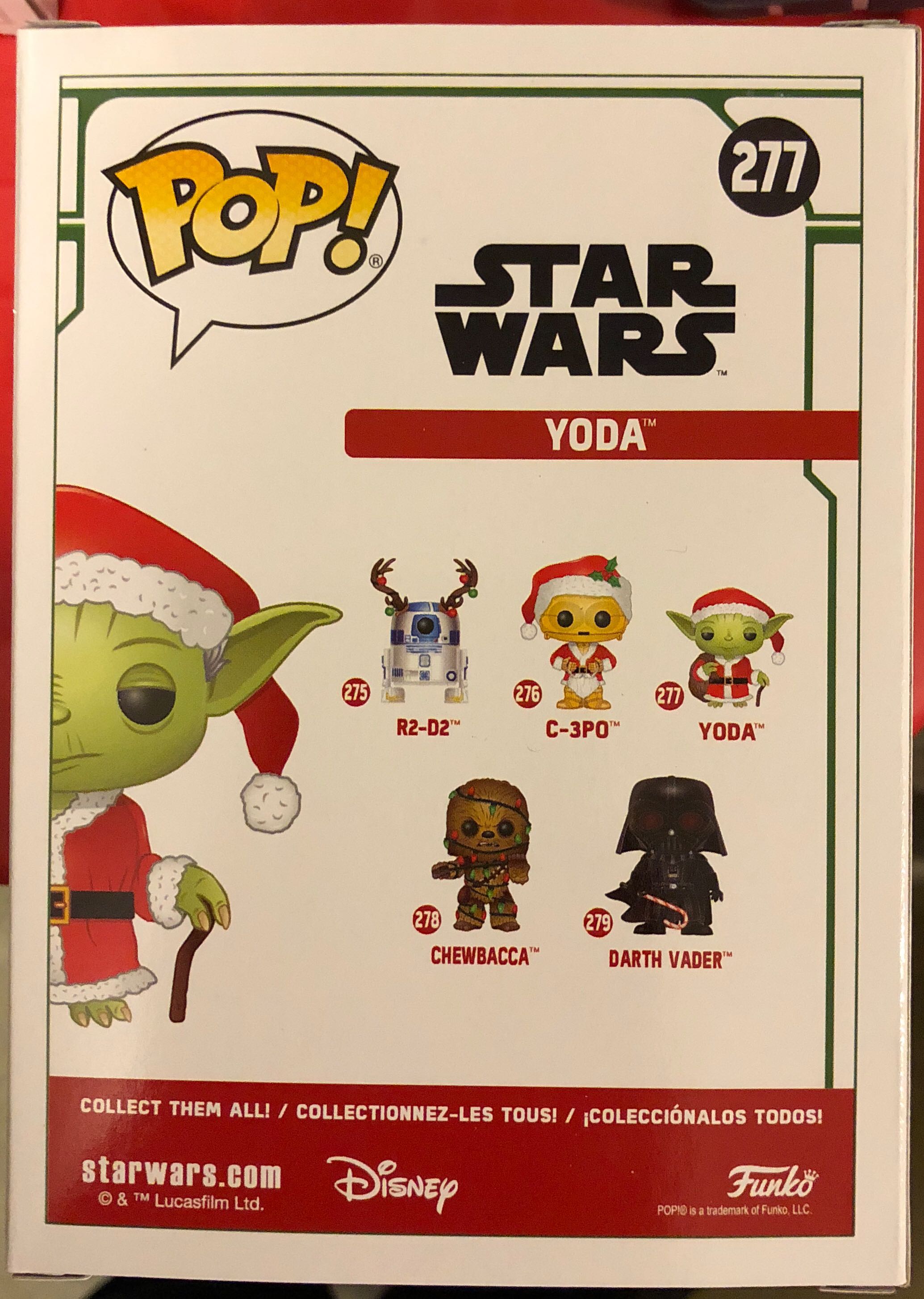 Yoda (Christmas) - Star Wars vinyl figure collectible [Barcode 889698338851] - Main Image 2