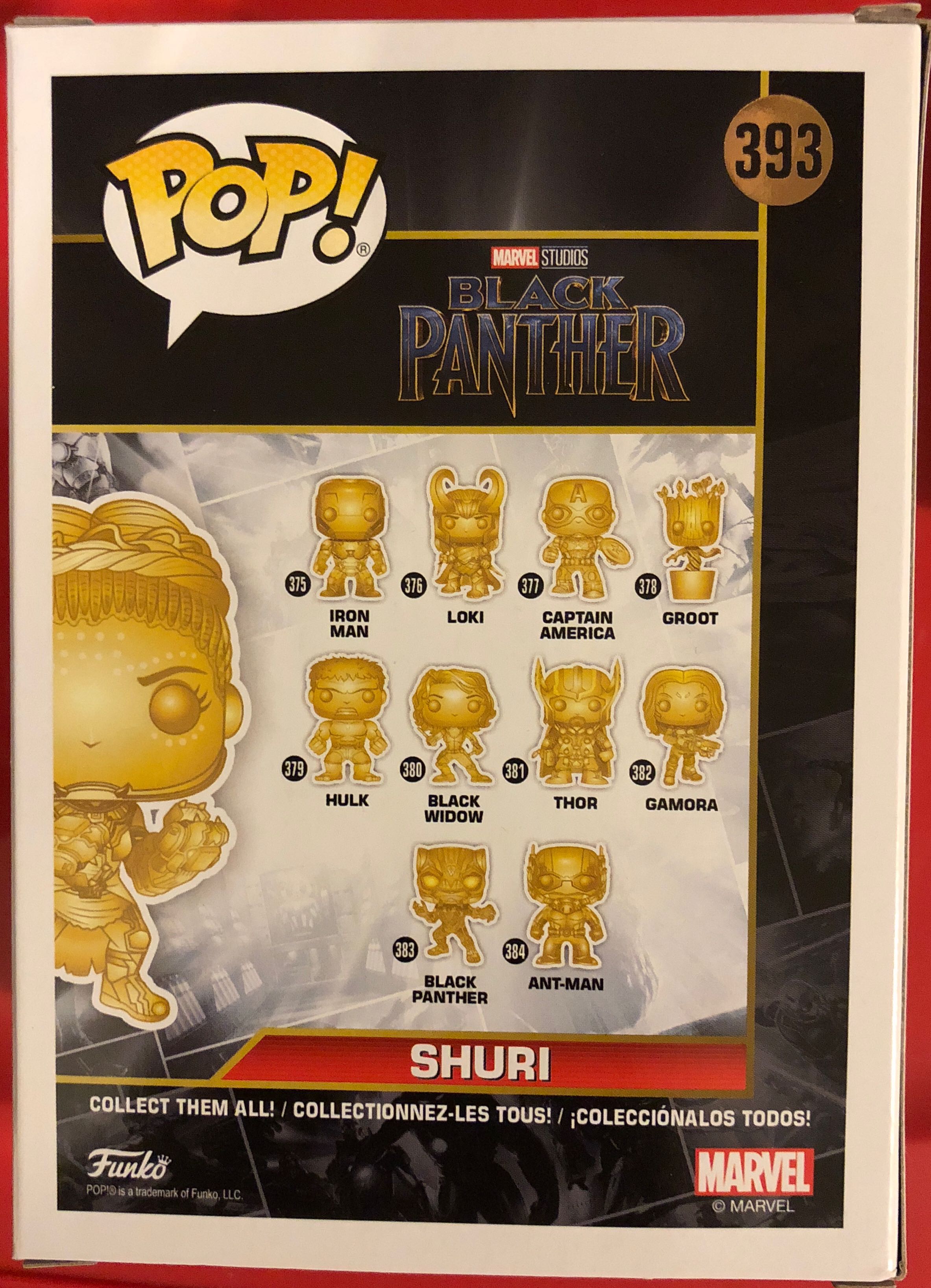 Shuri - 393  - (golden Edition) Marvel Studios - The First Ten Years - Funko Pop - Marvel Universe vinyl figure collectible [Barcode 889698335225] - Main Image 2