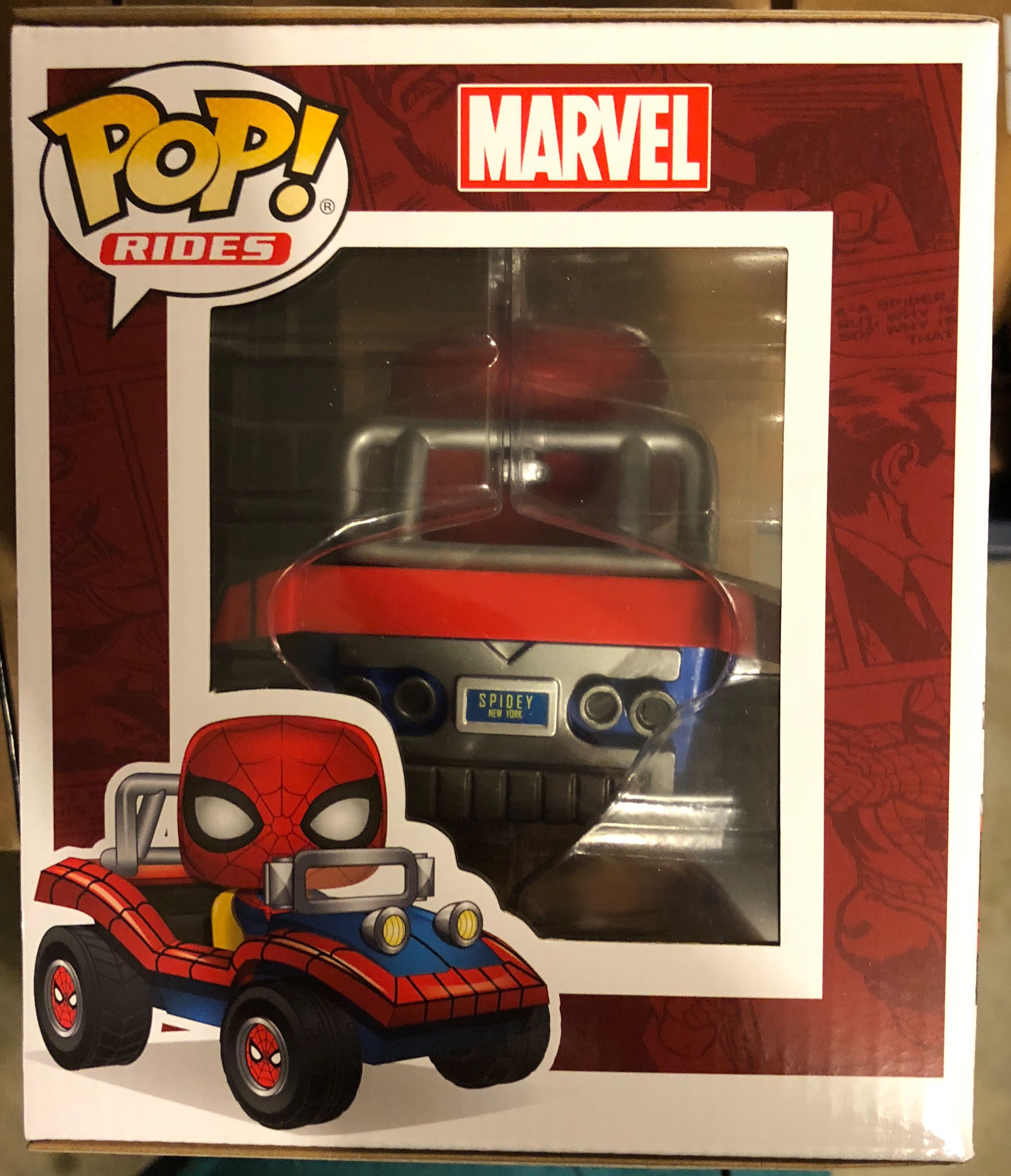 Spider-Man (with Spider Mobile) Pop! 51 - Spider-Man vinyl figure collectible [Barcode 889698297240] - Main Image 3
