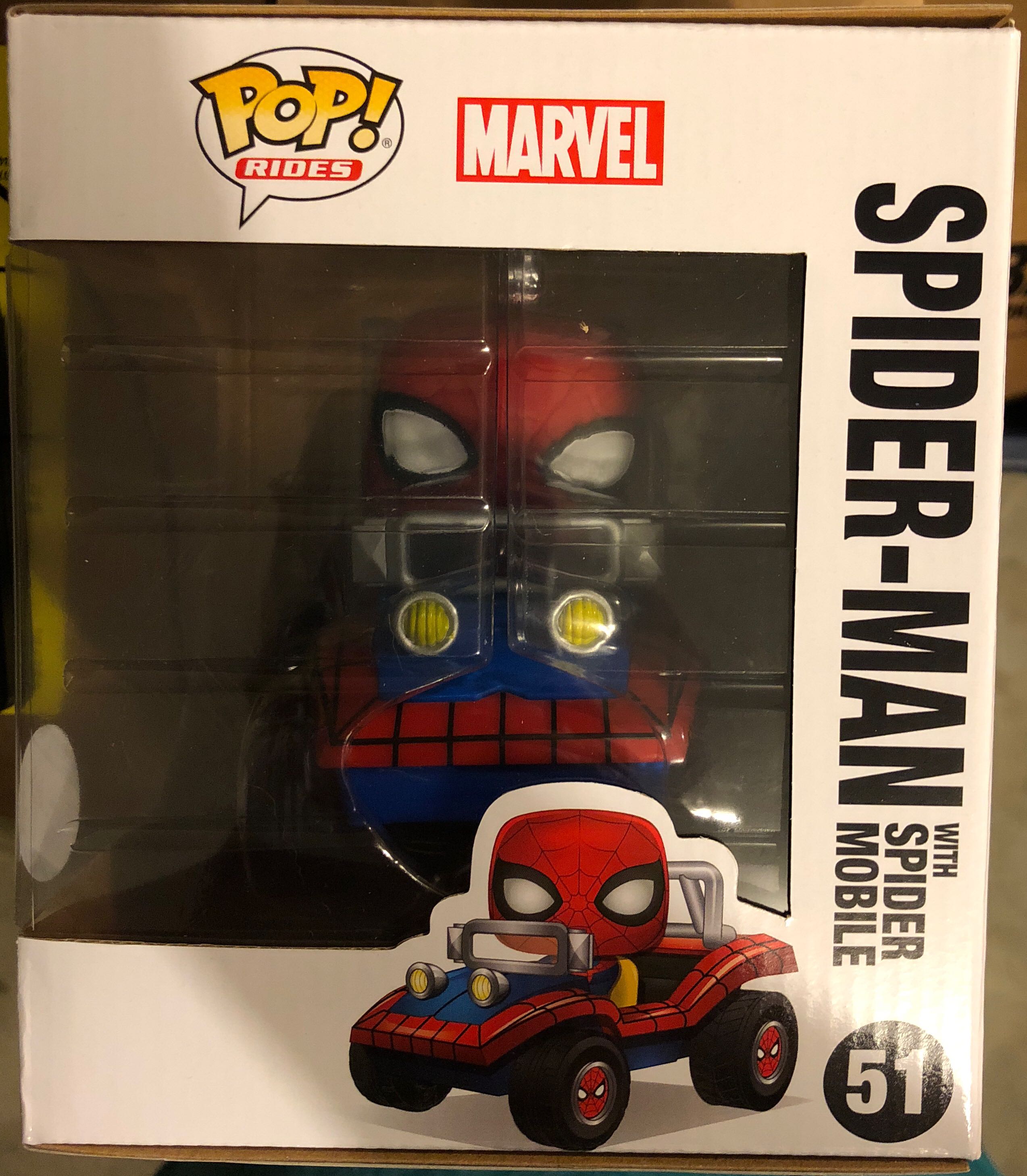 Spider-Man (with Spider Mobile) Pop! 51 - Spider-Man vinyl figure collectible [Barcode 889698297240] - Main Image 4