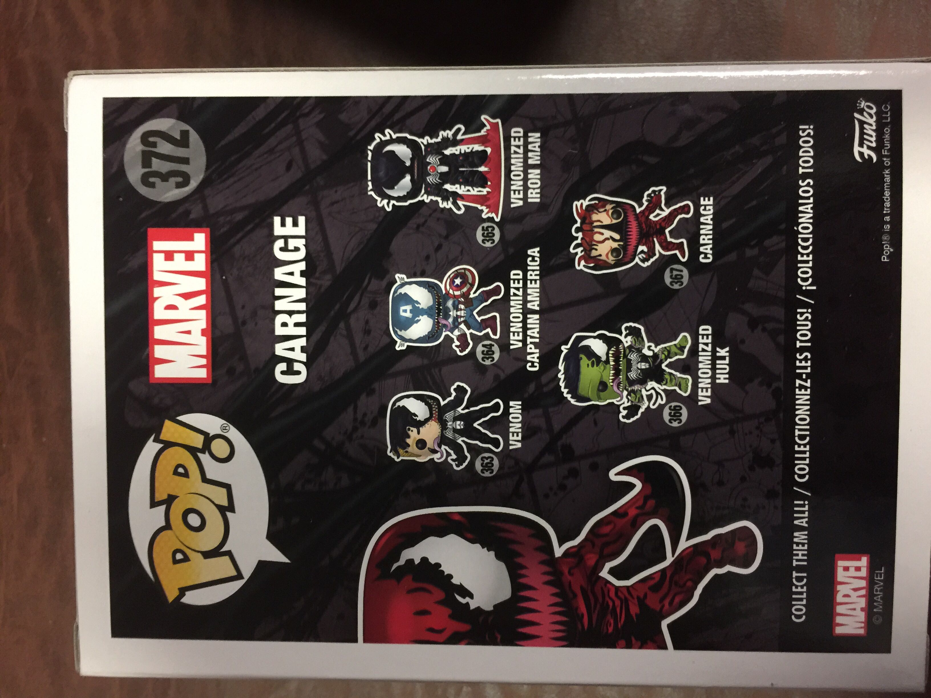 Carnage (Axe Hands) Pop! 372 - Venom vinyl figure collectible [Barcode 889698330794] - Main Image 2
