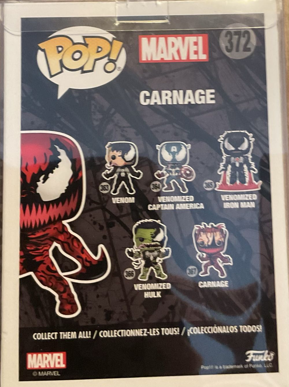 Carnage (Axe Hands) Pop! 372 - Venom vinyl figure collectible [Barcode 889698330794] - Main Image 3