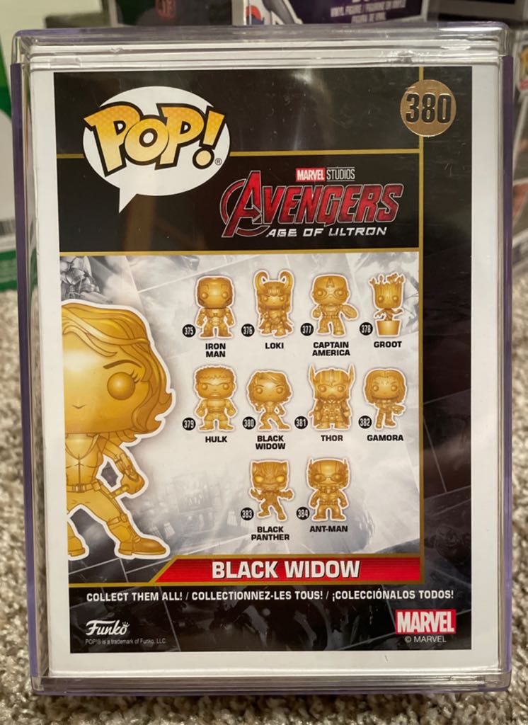 Black Widow - 380  - (golden Edition) Marvel Studios - The First Ten Years - Funko Pop - Marvel Universe vinyl figure collectible [Barcode 889698335164] - Main Image 2