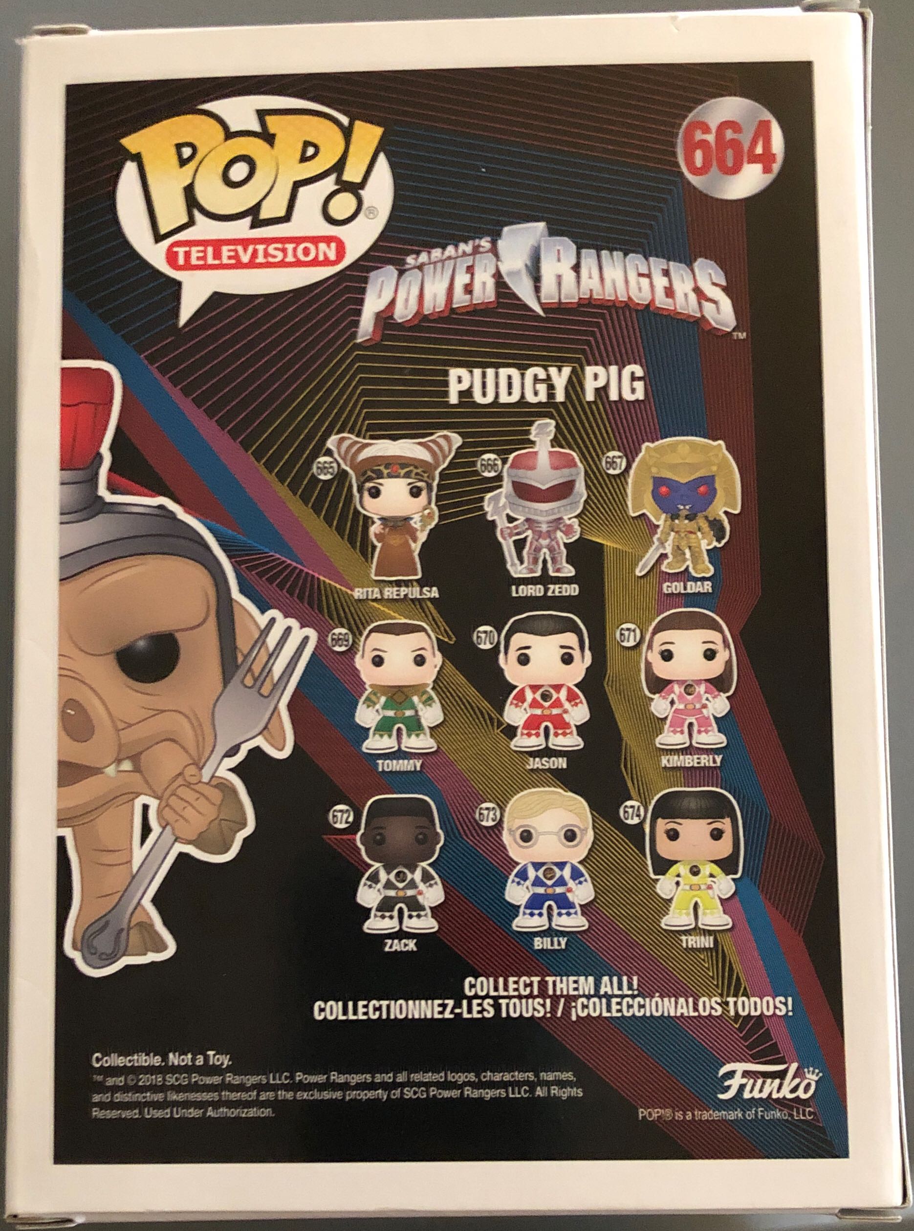 MMPR 664 Pudgy Pig - Mighty Morphin Power Rangers vinyl figure collectible [Barcode 889698326575] - Main Image 2