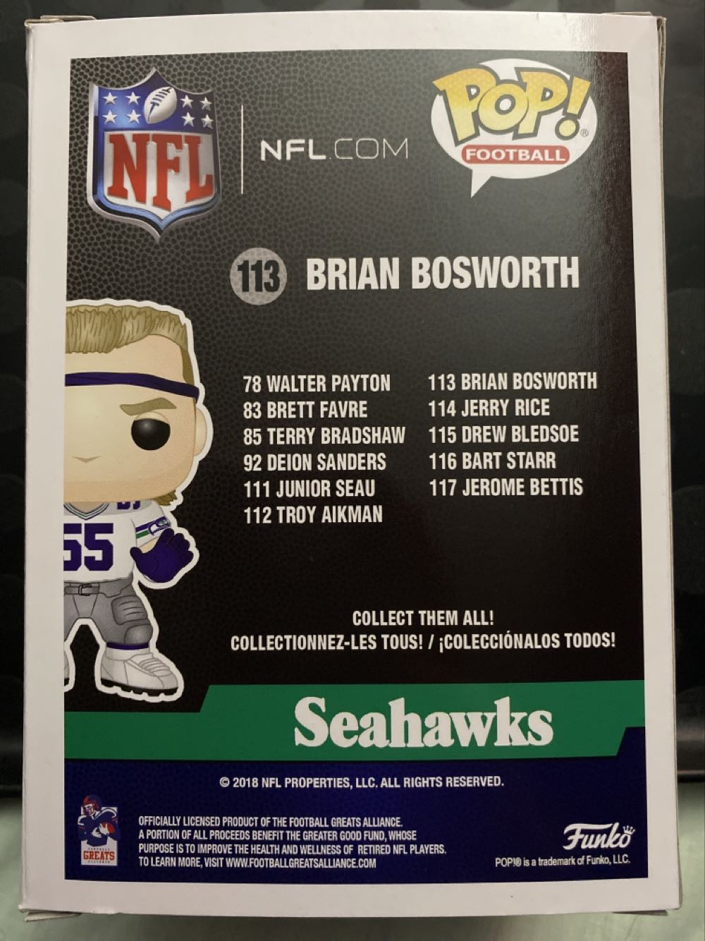 Brian Bosworth - NFL vinyl figure collectible [Barcode 889698333061] - Main Image 3
