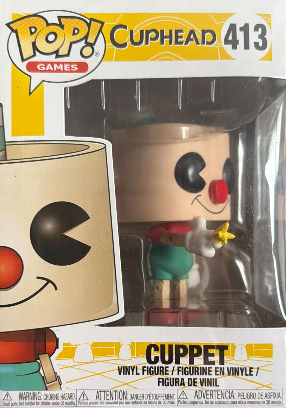 Cuphead -413- Cuppet - Cuphead vinyl figure collectible [Barcode 889698344739] - Main Image 4