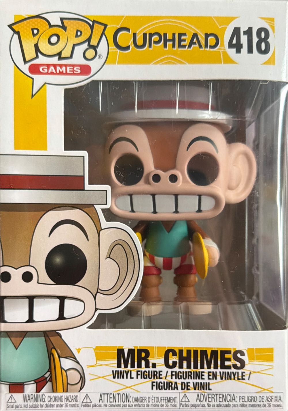 Cuphead -418- Mr. Chimes - Cuphead vinyl figure collectible [Barcode 889698350051] - Main Image 4