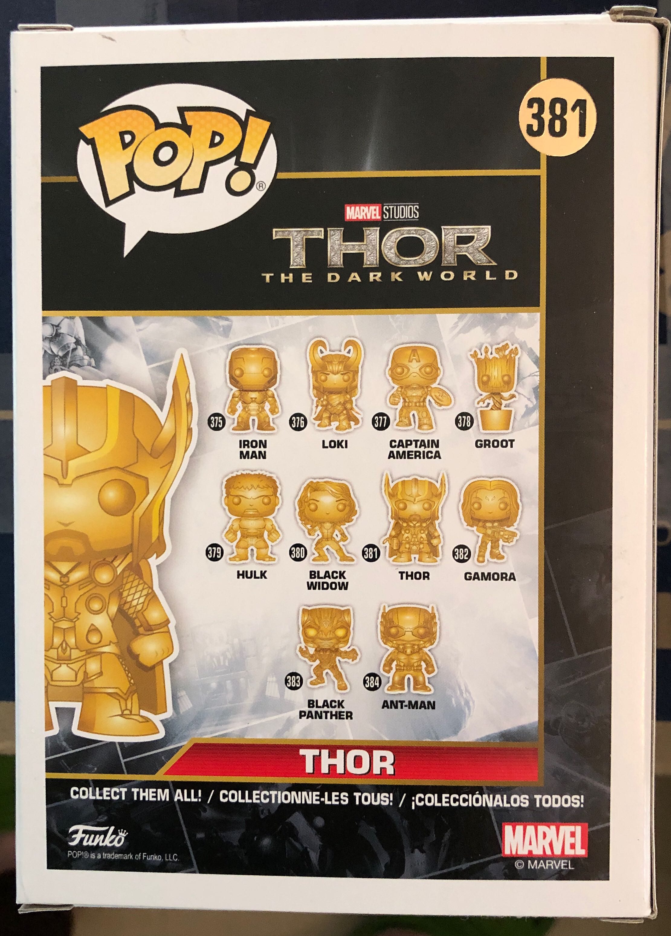 Thor - 381 - (golden Edition) Marvel Studios - The First Ten Years - Funko Pop - Marvel Universe vinyl figure collectible [Barcode 889698335188] - Main Image 2