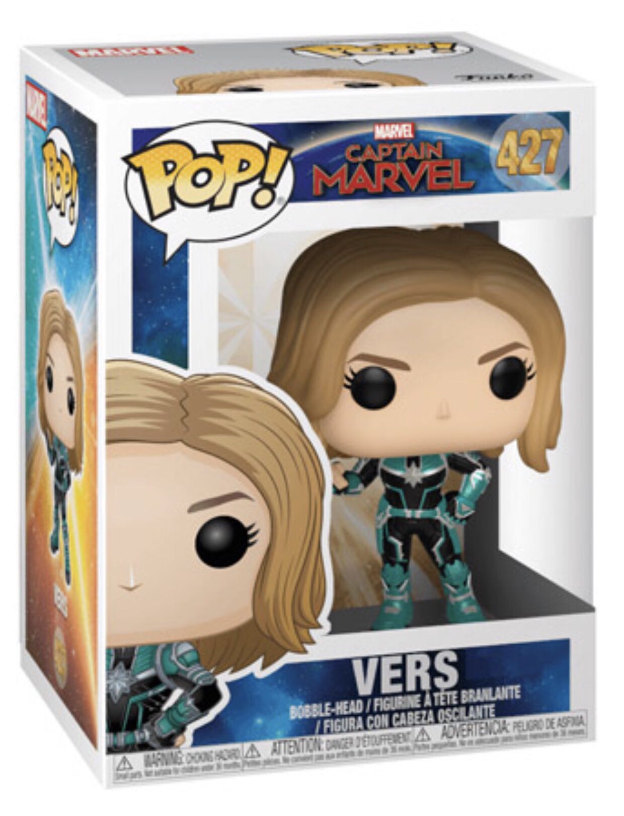 Vers - Captain Marvel vinyl figure collectible [Barcode 889698363426] - Main Image 3