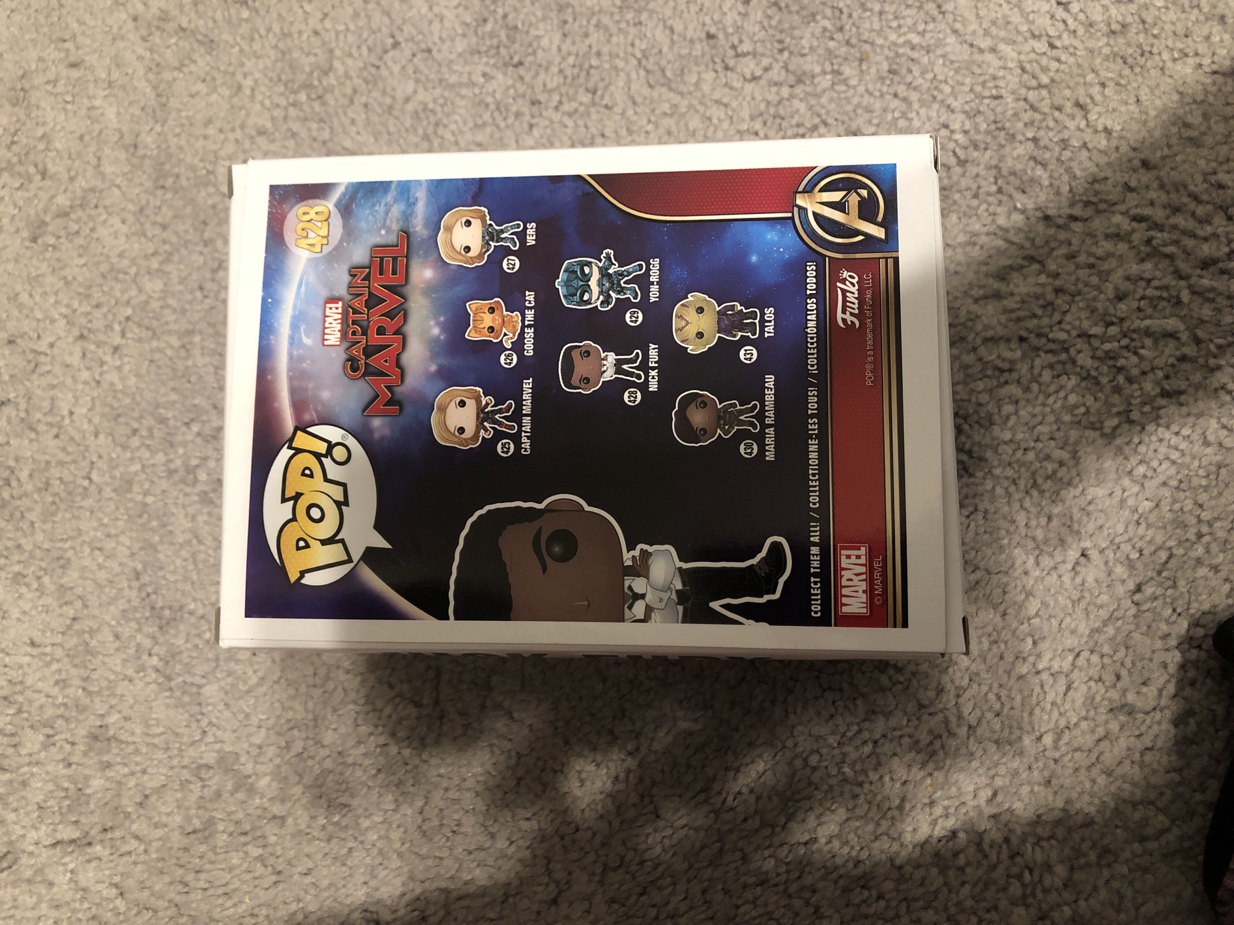 Nick Fury $9 - Captain Marvel vinyl figure collectible [Barcode 889698363518] - Main Image 2