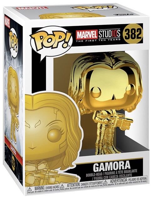 Gamora - 382  - (golden Edition) Marvel Studios - The First Ten Years - Funko Pop - Guardians of the Galaxy vinyl figure collectible [Barcode 889698335195] - Main Image 3