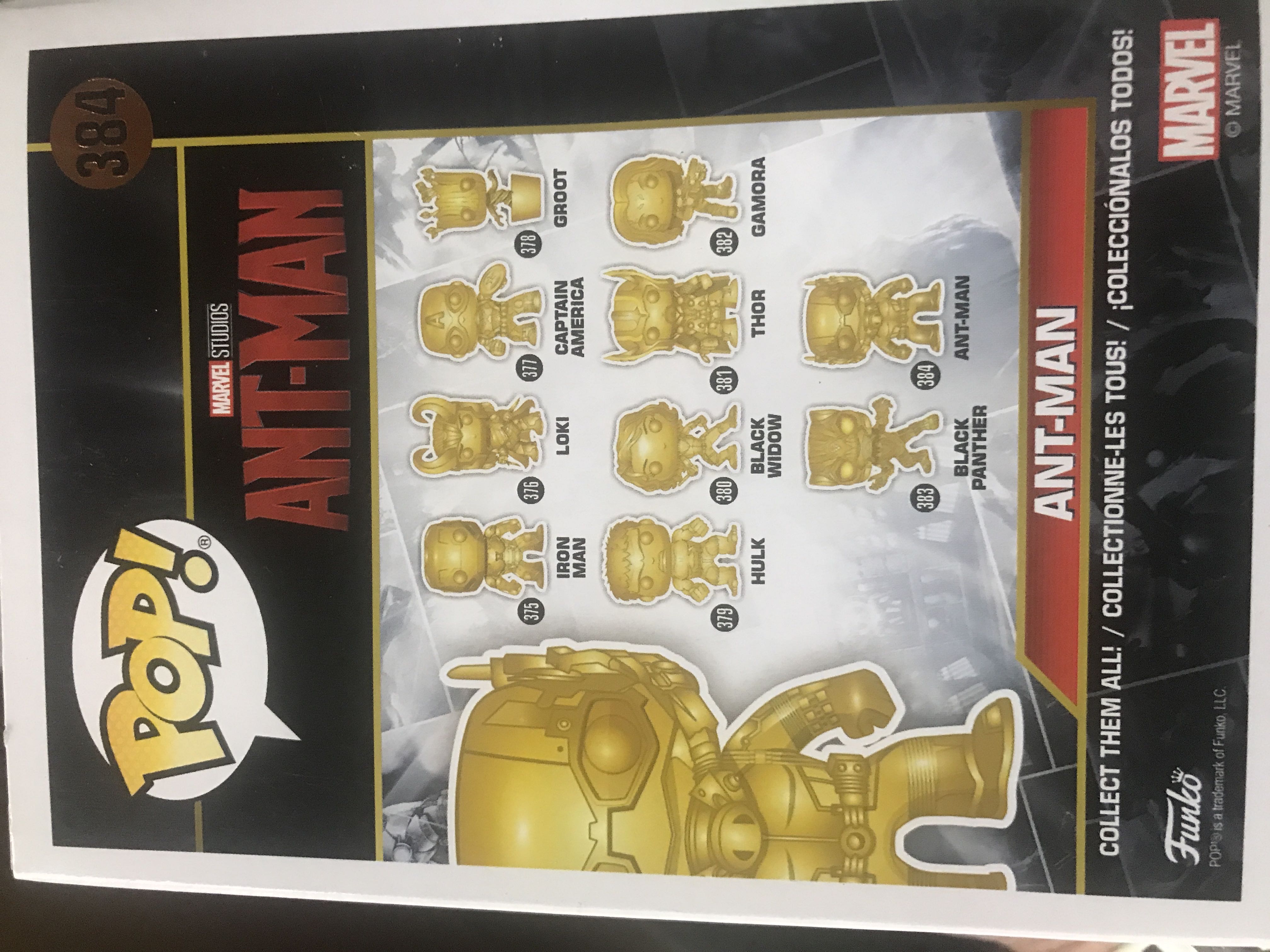 Ant - Man - 384  - (golden Edition) Marvel Studios - The First Ten Years - Funko Pop - Marvel Universe vinyl figure collectible [Barcode 889698335218] - Main Image 2