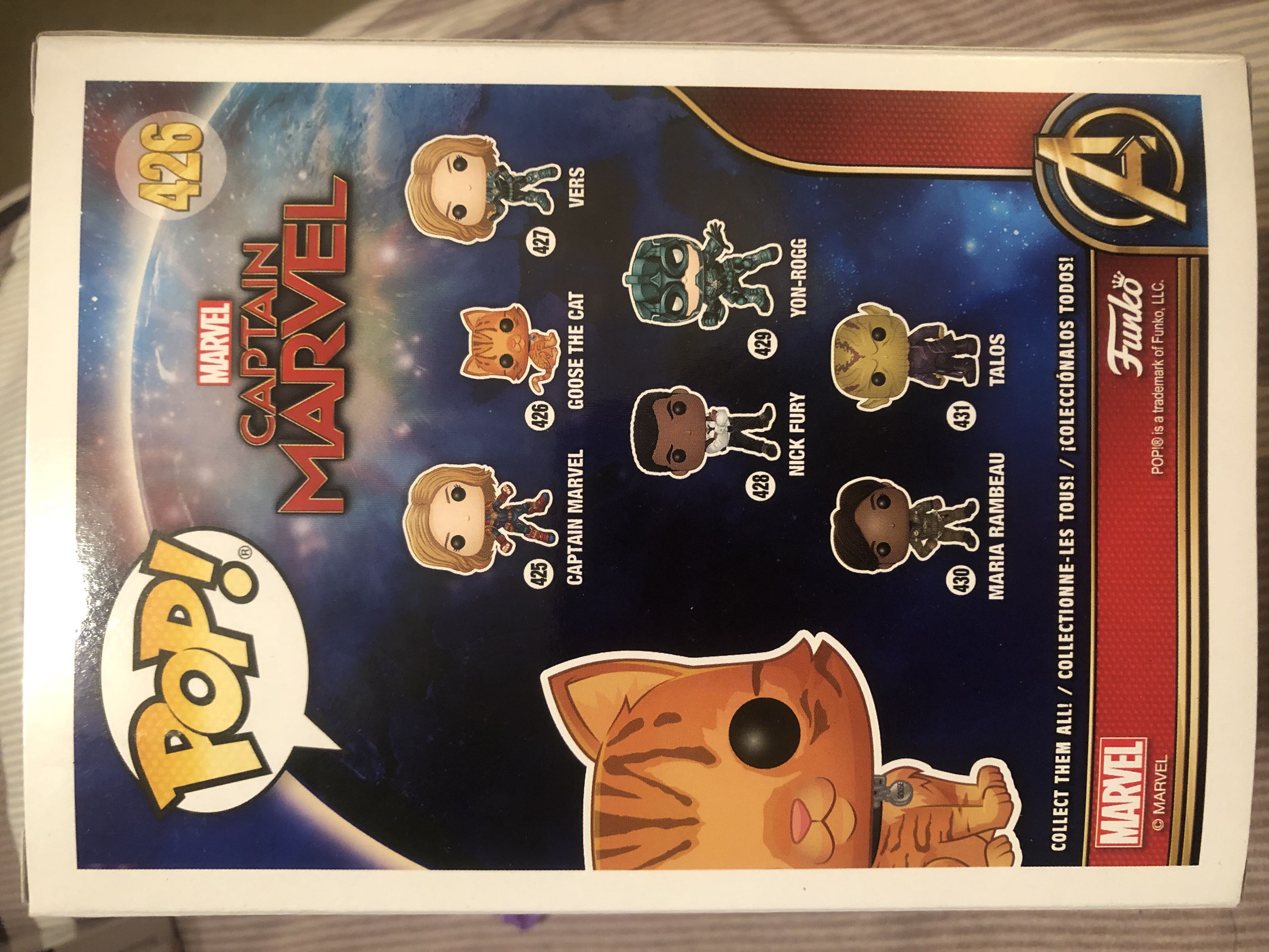 Goose the Cat - Captain Marvel vinyl figure collectible [Barcode 889698363792] - Main Image 2