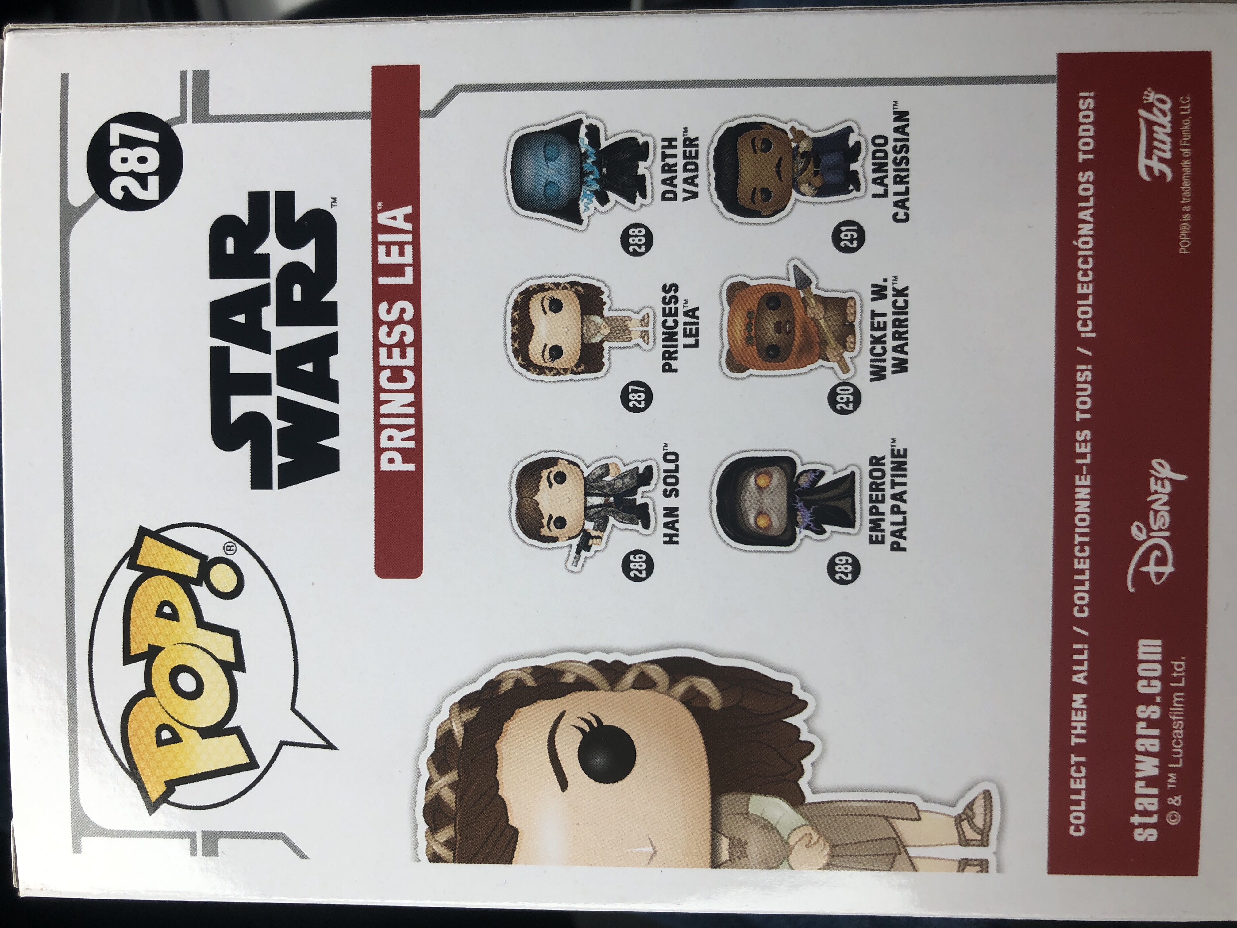 Star Wars #287 Princess Leia - Star Wars vinyl figure collectible [Barcode 889698375269] - Main Image 2