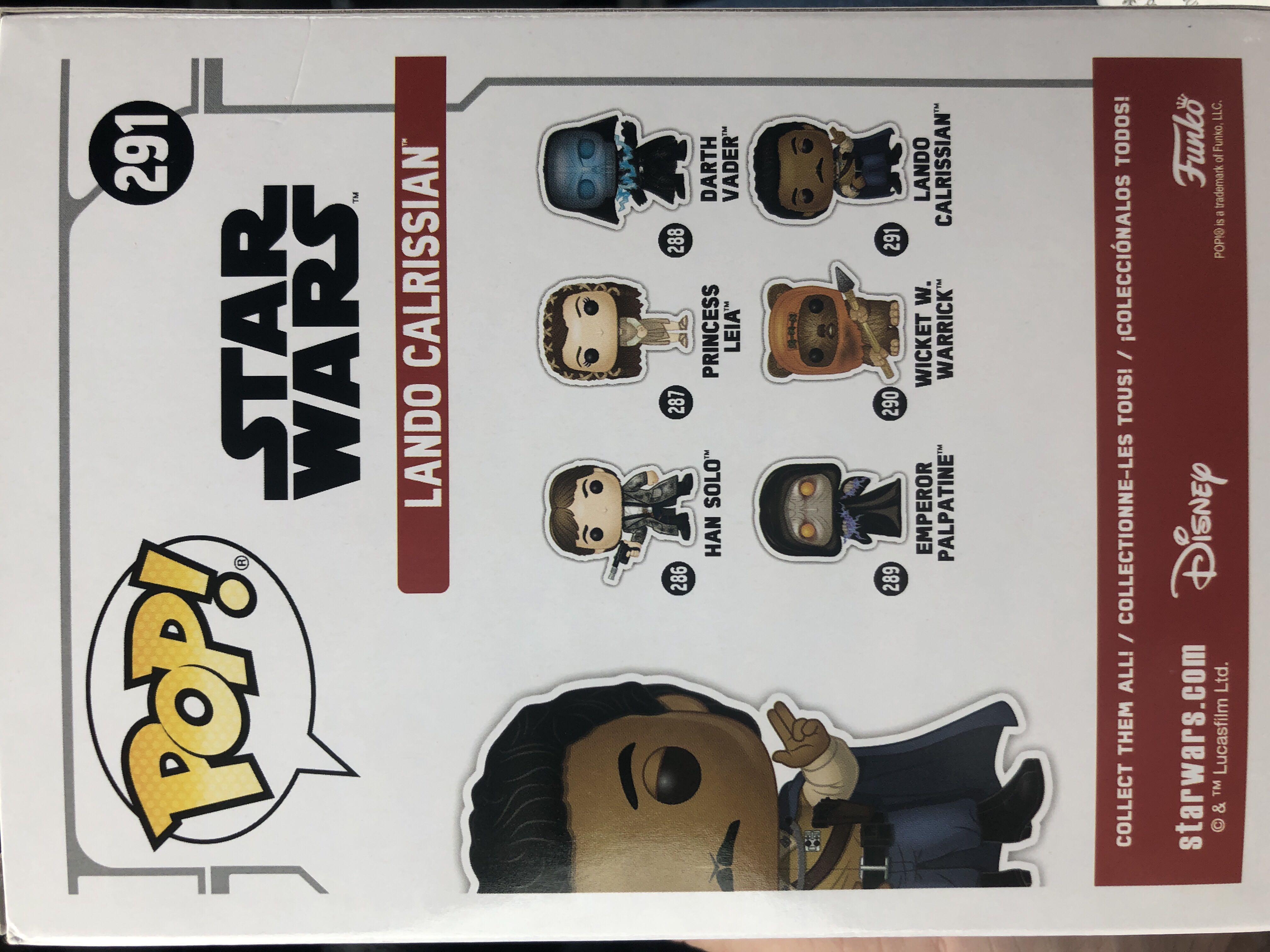 Lando Calrissian - Star Wars vinyl figure collectible [Barcode 889698375924] - Main Image 2