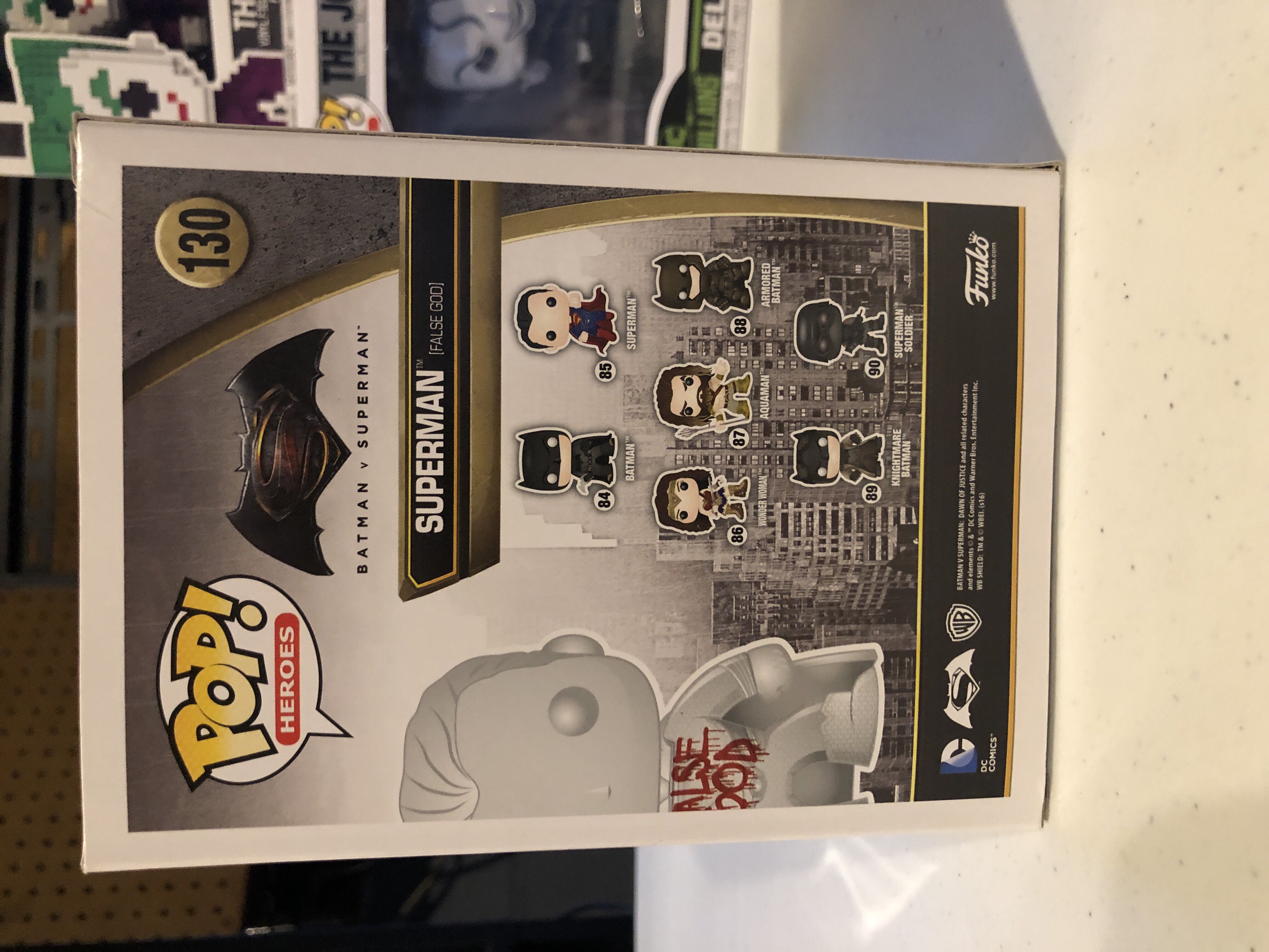 DC:  130 Superman (false god) - DC Universe vinyl figure collectible [Barcode 849803099312] - Main Image 3