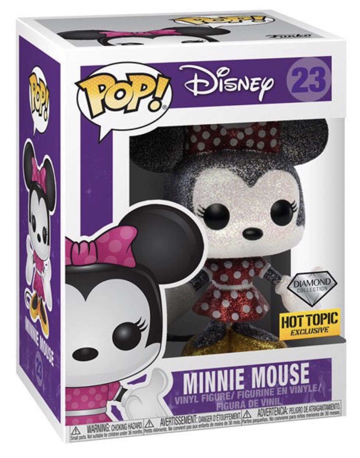Funko Pop! Disney: Minnie Mouse (Diamond Collection) #23 - Mickey Mouse vinyl figure collectible [Barcode 889698291293] - Main Image 3
