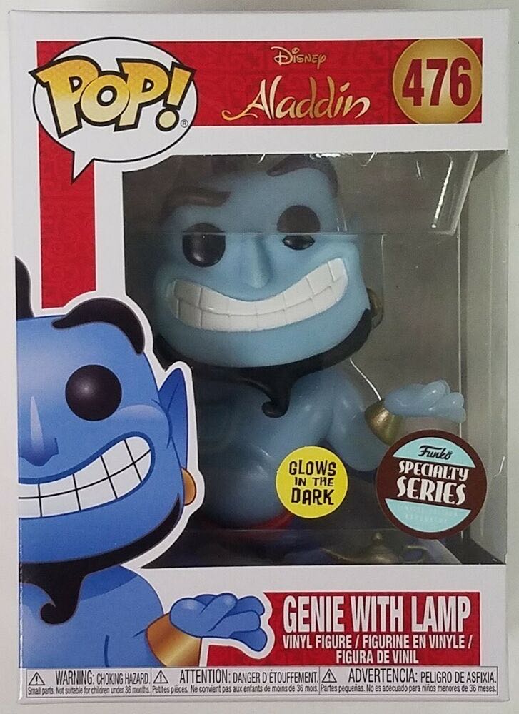 Genie with Lamp (Glow) Dmg - Aladdin vinyl figure collectible [Barcode 889698357593] - Main Image 4