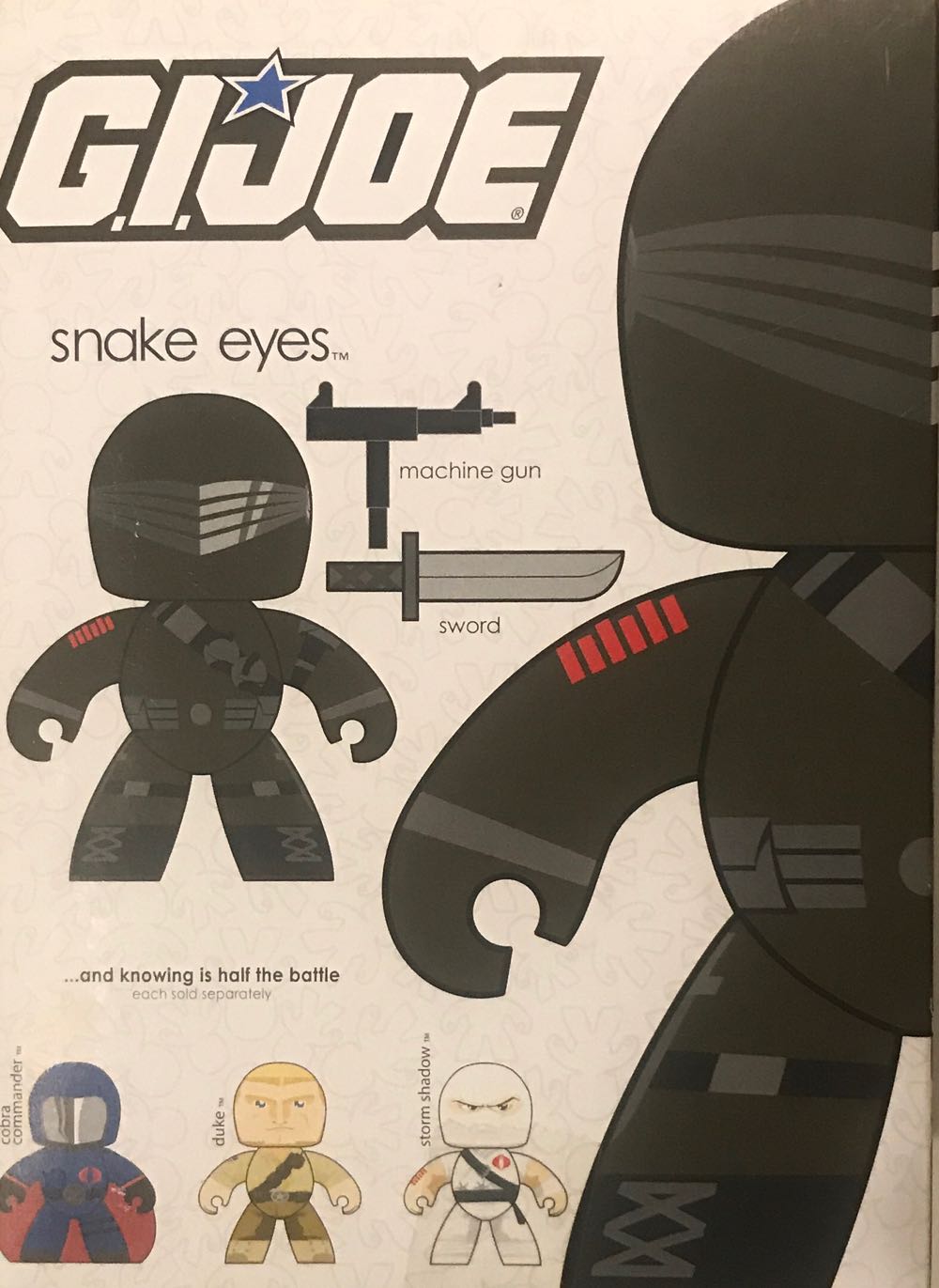 Mighty Muggs Snake Eyes - G.I. Joe vinyl figure collectible [Barcode 653569368540] - Main Image 2