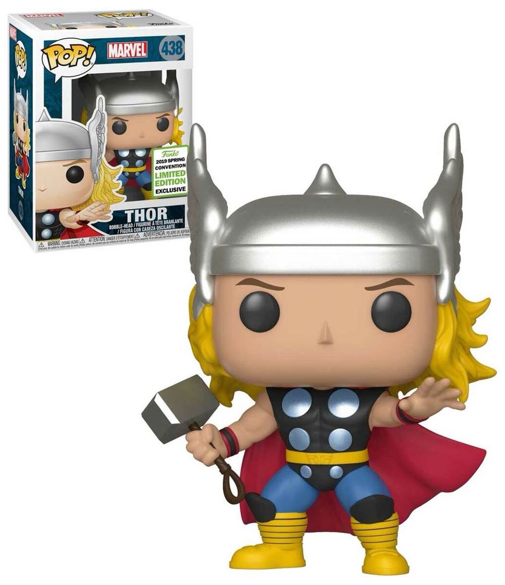 #438 MARVEL: Thor (Funko 2019 Spring Convention Exclusive) - Marvel Universe vinyl figure collectible [Barcode 889698372060] - Main Image 3
