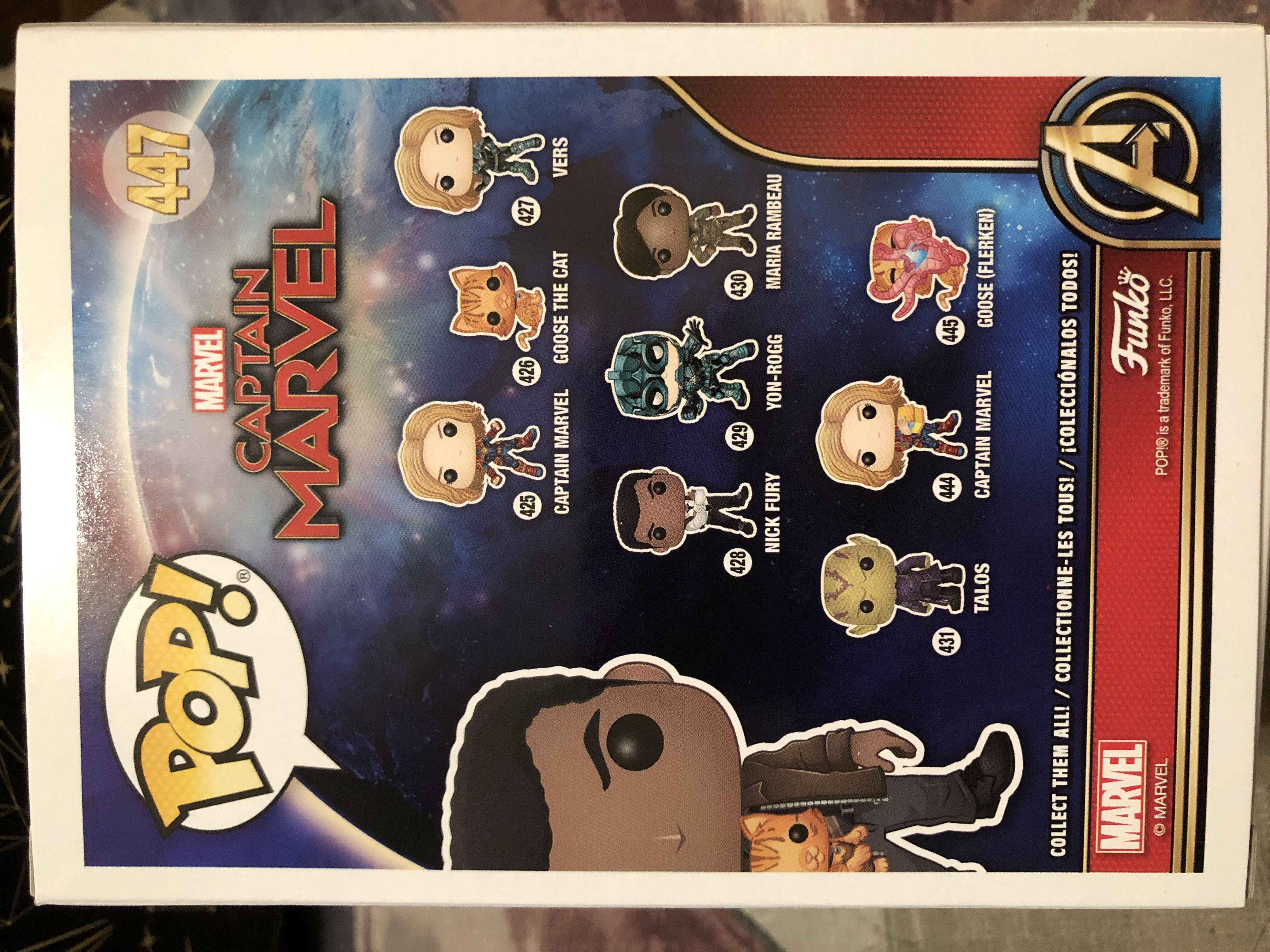 Nick Fury (With Goose The Cat) - Captain Marvel vinyl figure collectible [Barcode 889698375085] - Main Image 2