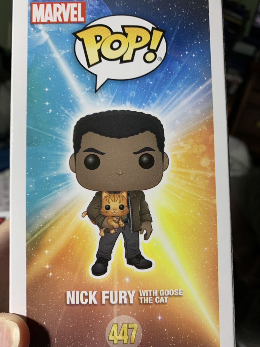 Nick Fury (With Goose The Cat) - Captain Marvel vinyl figure collectible [Barcode 889698375085] - Main Image 3