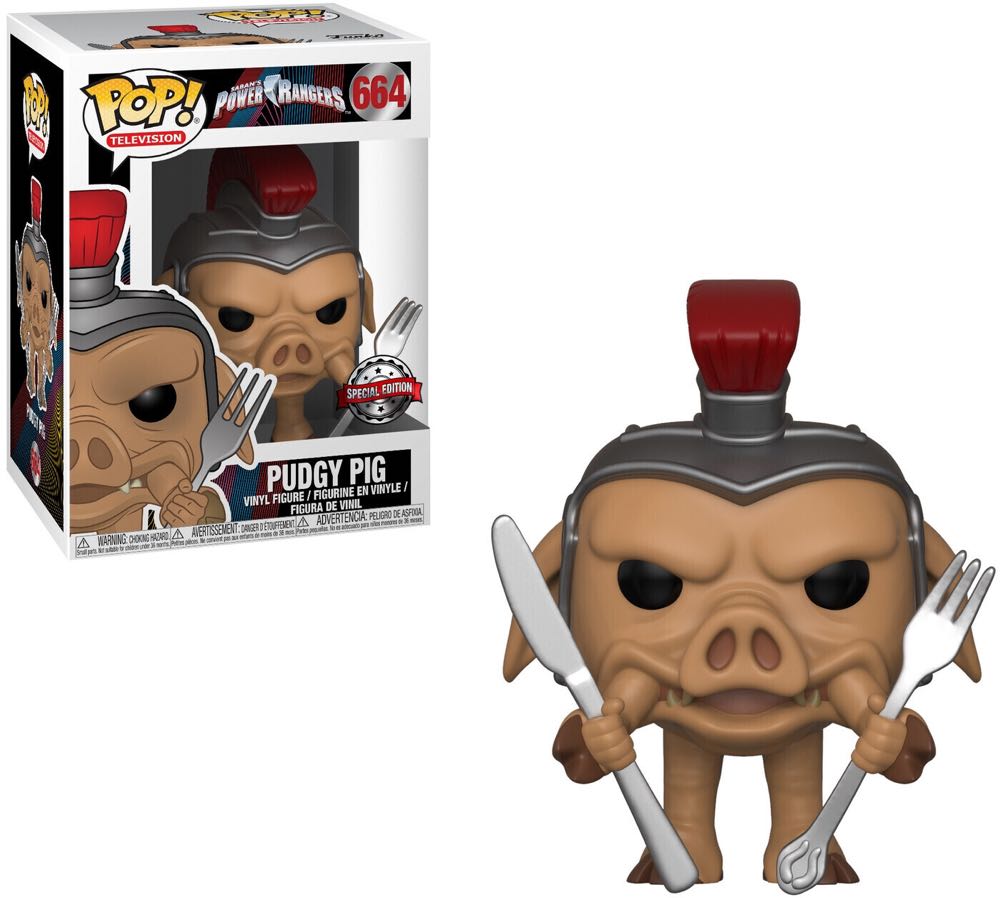 Mighty Morphin Power Rangers: Pudgy Pig - Mighty Morphin Power Rangers vinyl figure collectible [Barcode 889698326575] - Main Image 2