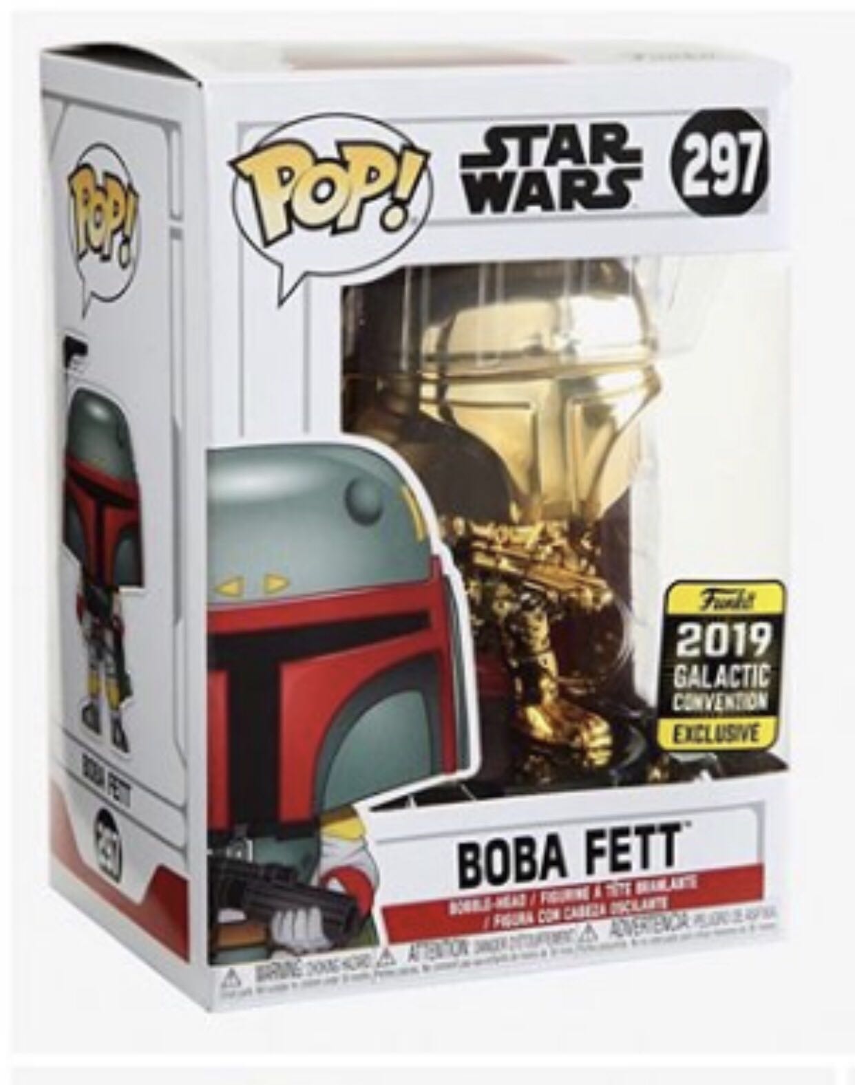 Metallic Gold Boba Fett - Star Wars vinyl figure collectible [Barcode 889698376419] - Main Image 3