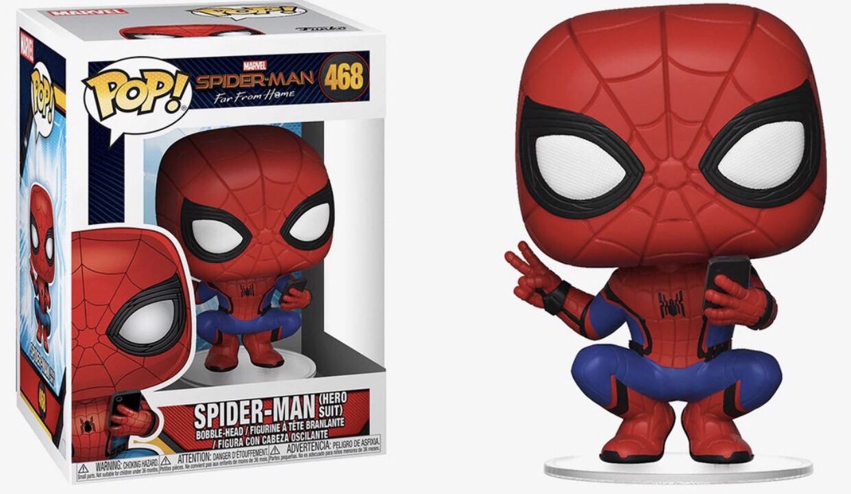 Spider-Man (Hero Suit) Pop! 468 - Spider-Man: Far from Home vinyl figure collectible [Barcode 889698394031] - Main Image 2