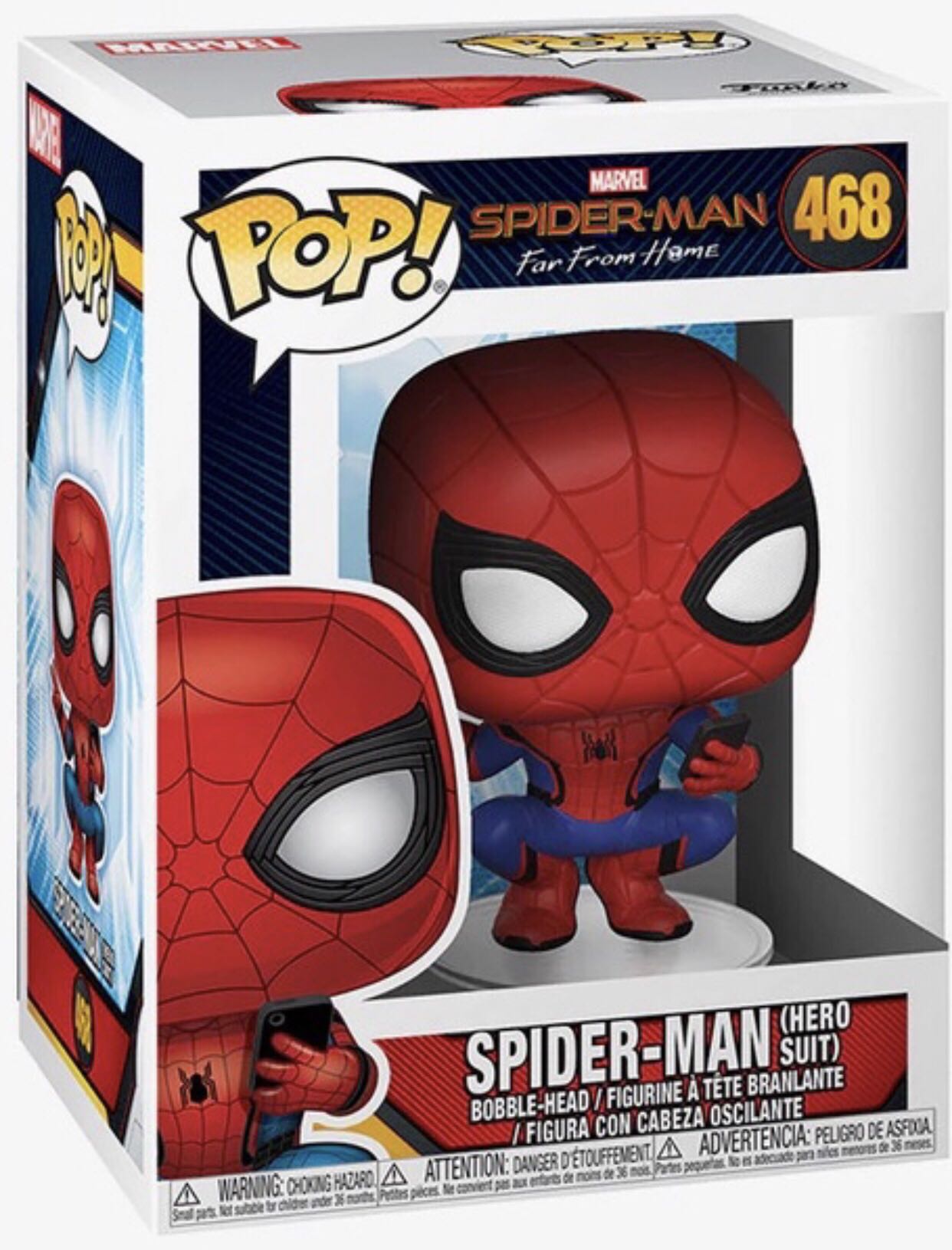 Spider-Man (Hero Suit) Pop! 468 - Spider-Man: Far from Home vinyl figure collectible [Barcode 889698394031] - Main Image 3