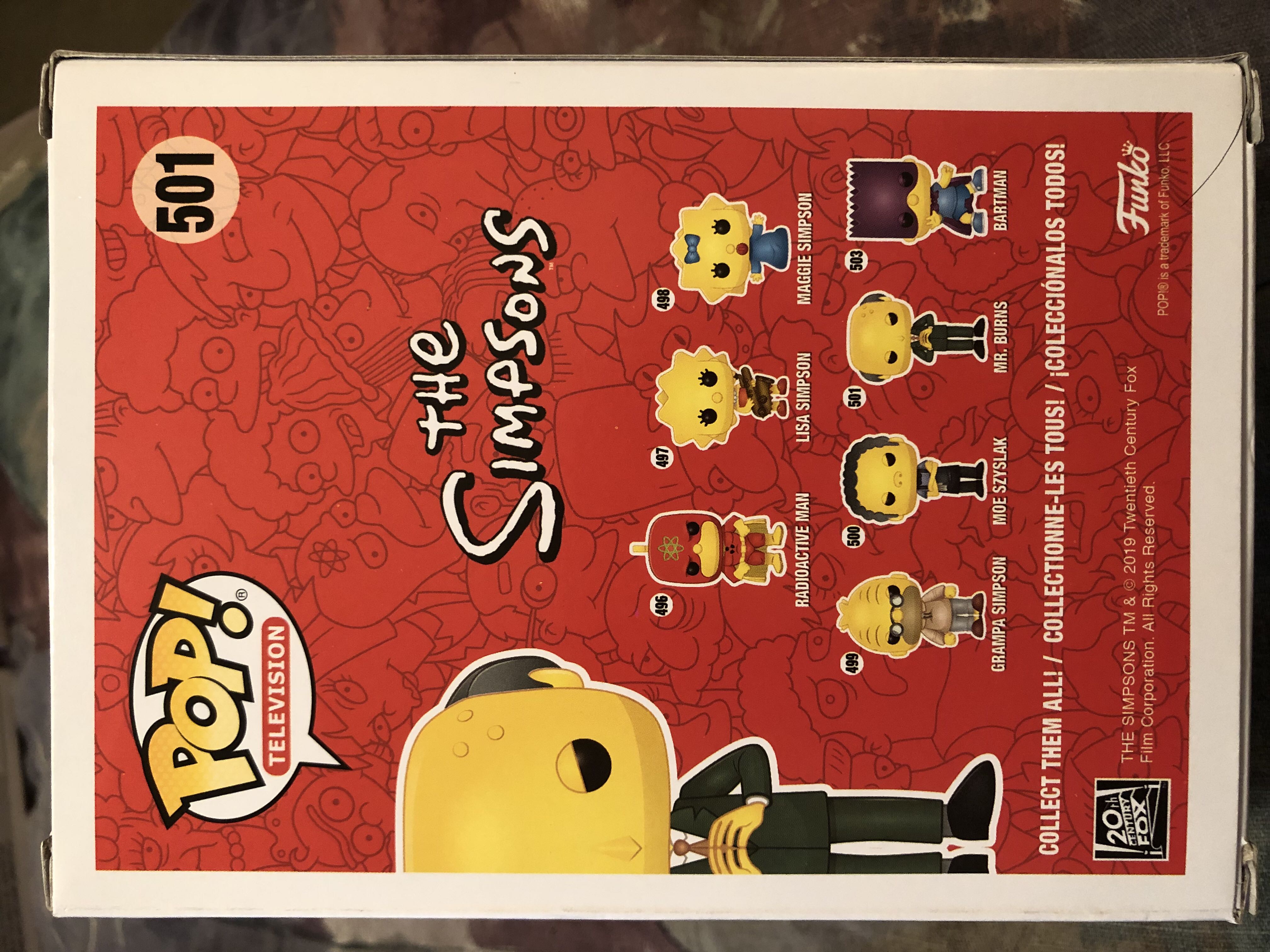 Simpsons 501 - Mr. Burns - The Simpsons vinyl figure collectible [Barcode 889698338837] - Main Image 2