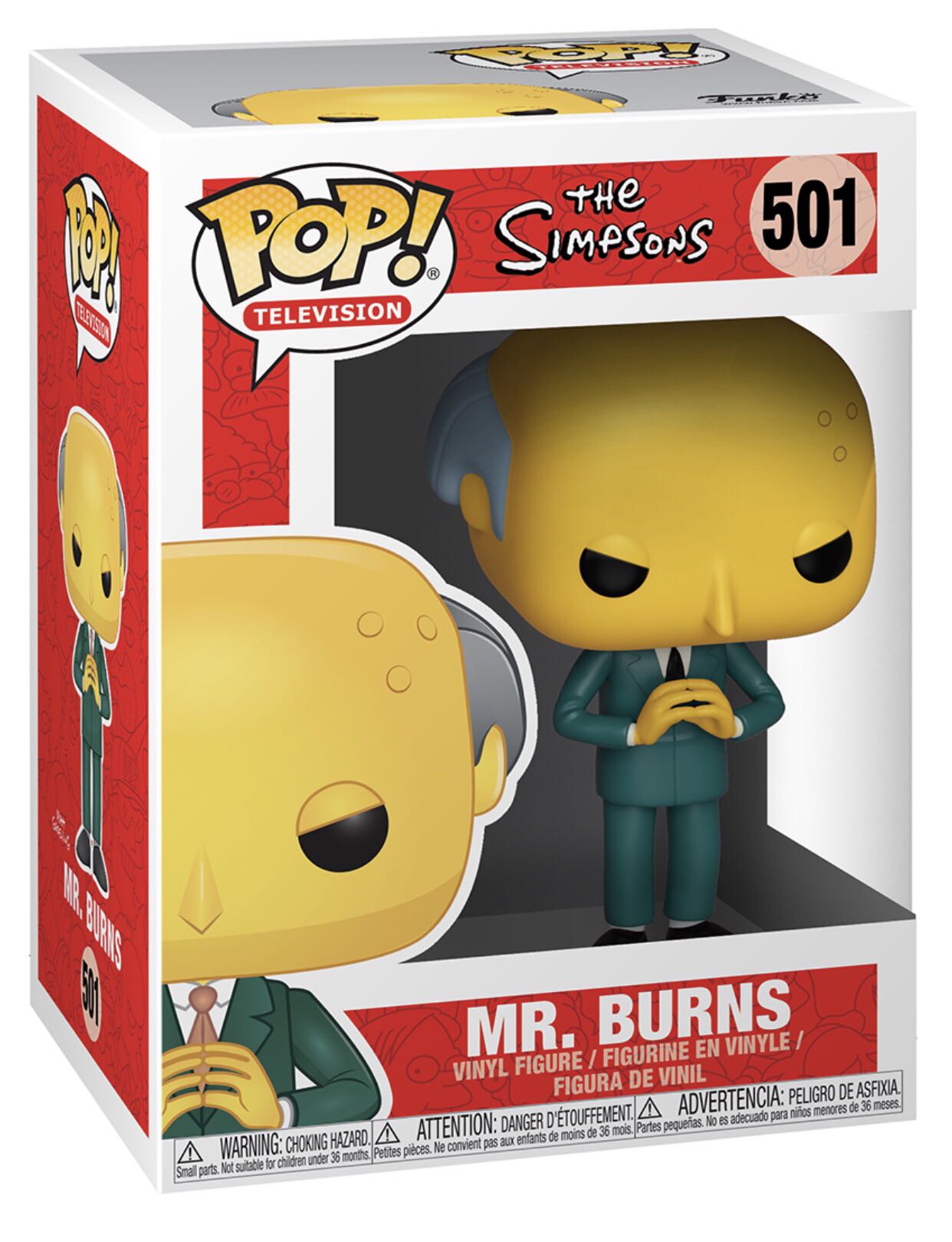 Simpsons 501 - Mr. Burns - The Simpsons vinyl figure collectible [Barcode 889698338837] - Main Image 3